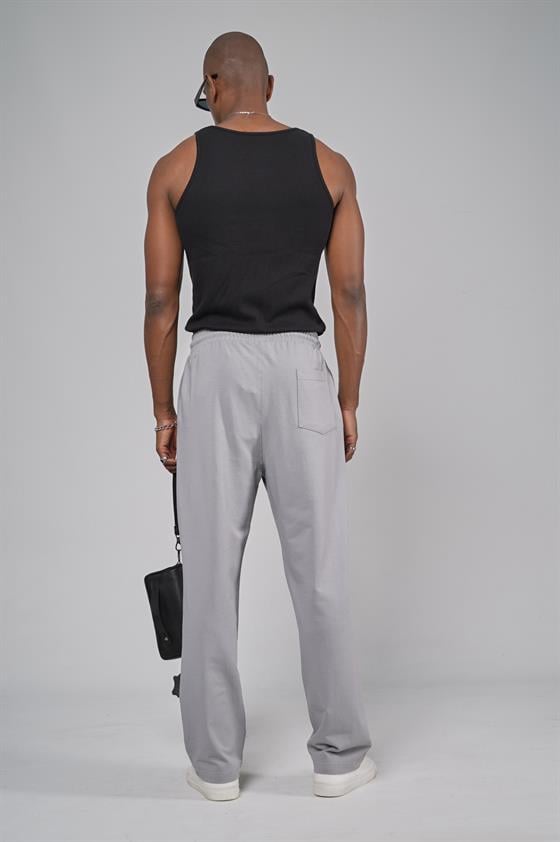 Beli Lastikli Önü Çımalı Baggy Kalıp Pantolon