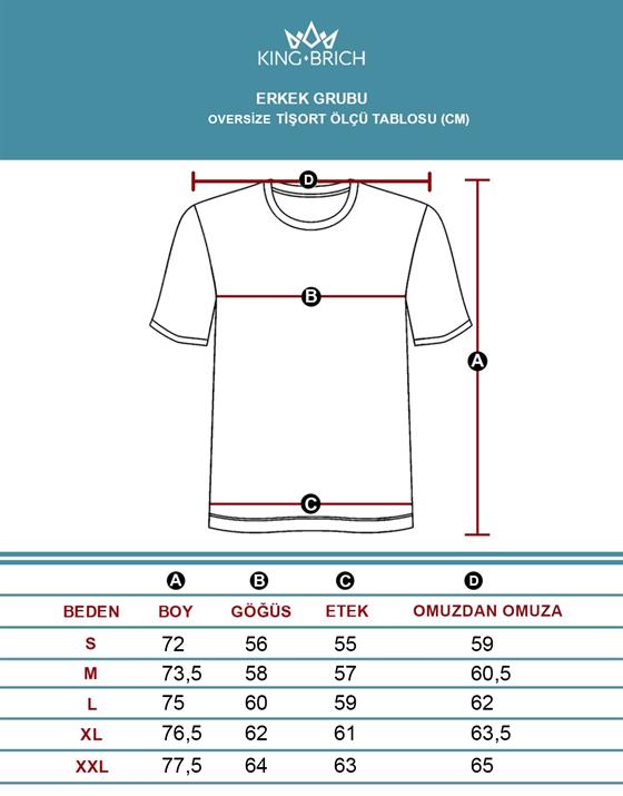 Bisiklet Yaka Sırtı Etnik Desen Baskılı Oversize Kalıp Unisex Tişört
