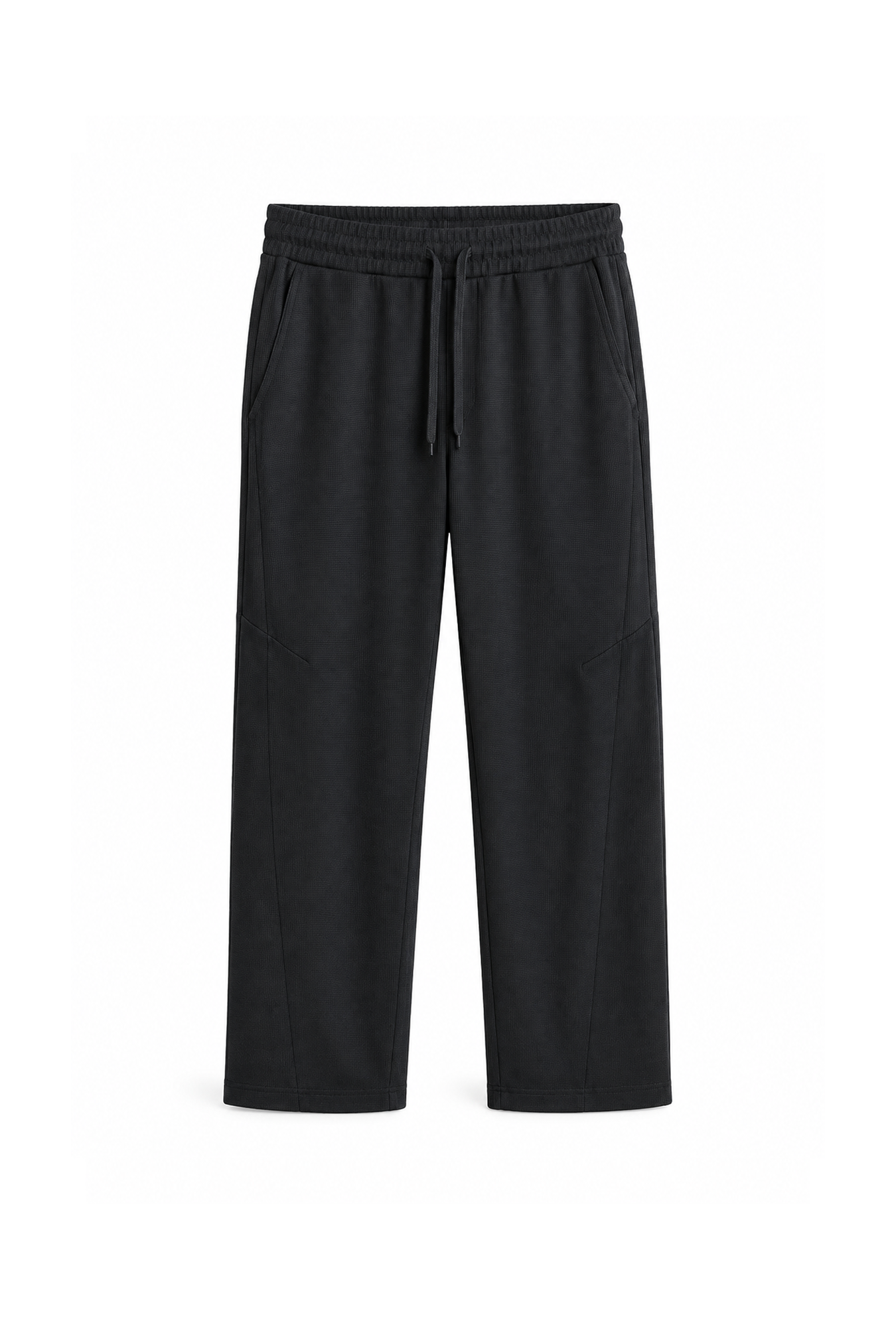Beli Lastikli Jakarlı Cepli Baggy Siyah Pantolon