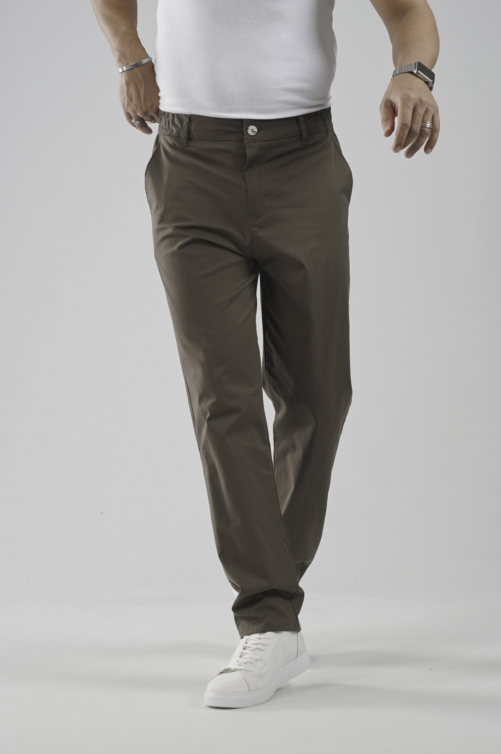 Beli Lastikli Regular Kalıp Chino Likralı Erkek Pantolon