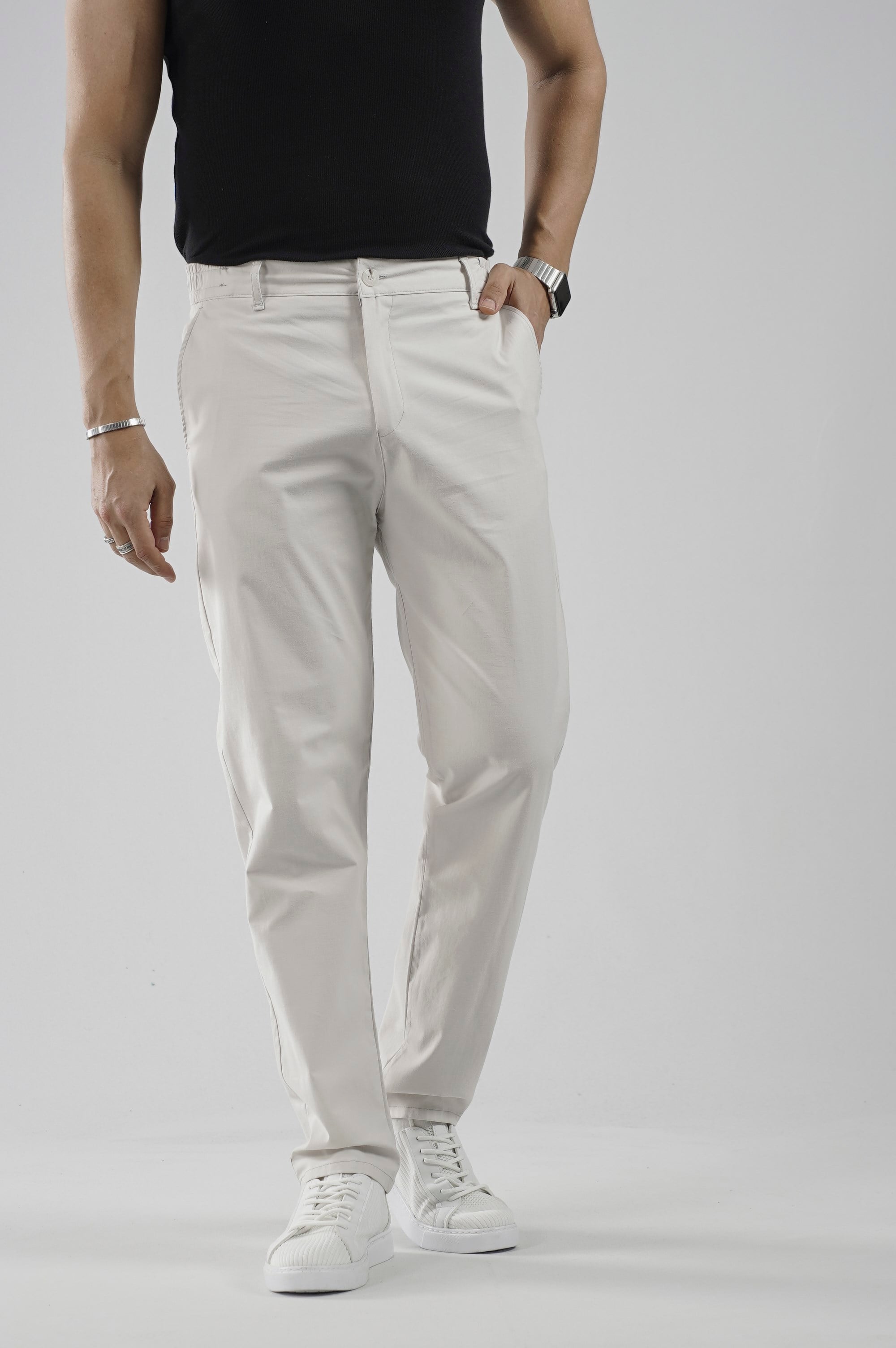 Beli Lastikli Regular Kalıp Chino Likralı Erkek Pantolon