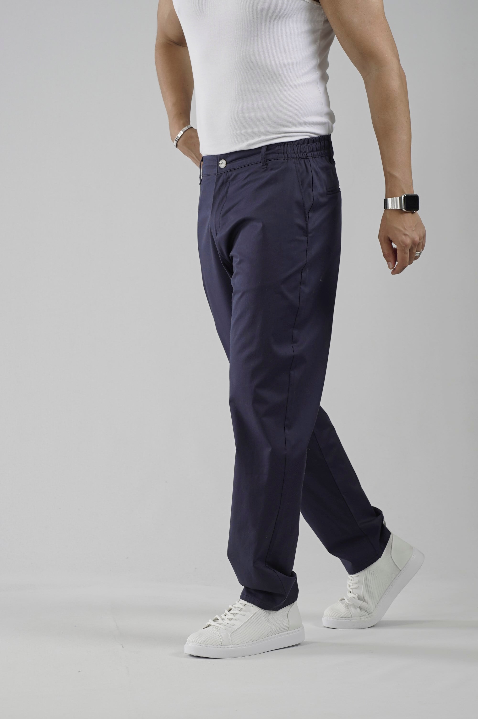 Beli Lastikli Regular Kalıp Chino Likralı Erkek Pantolon