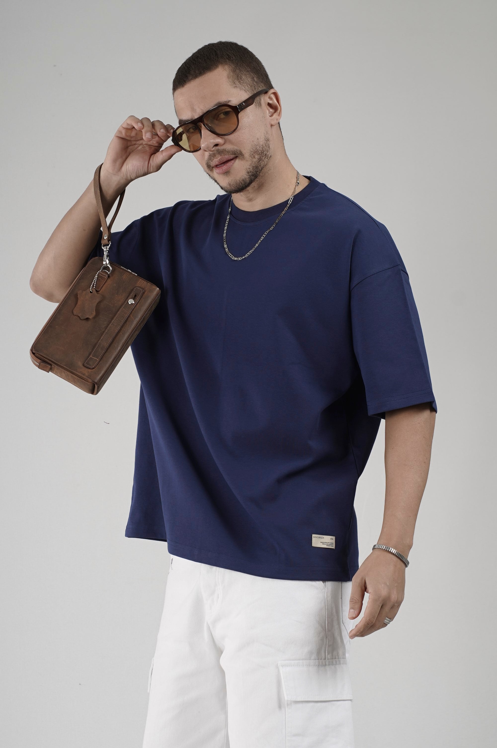 Bisiklet Yaka Oversize Erkek Süprem Tişört