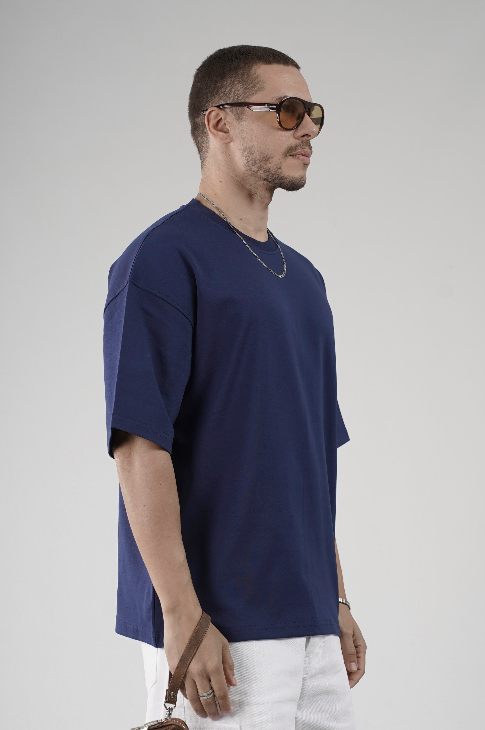 Bisiklet Yaka Oversize Erkek Süprem Tişört