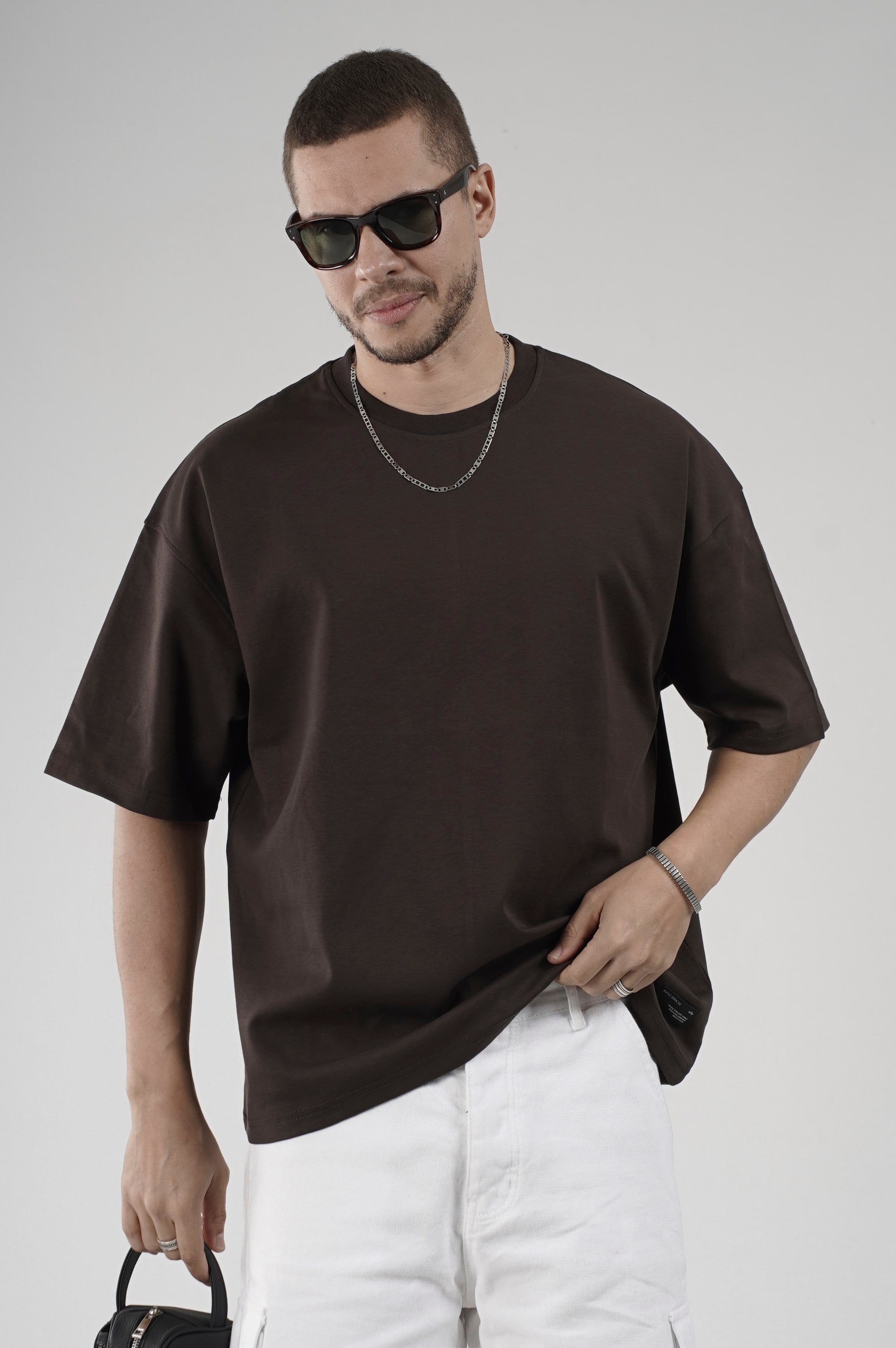 Bisiklet Yaka Oversize Erkek Süprem Tişört