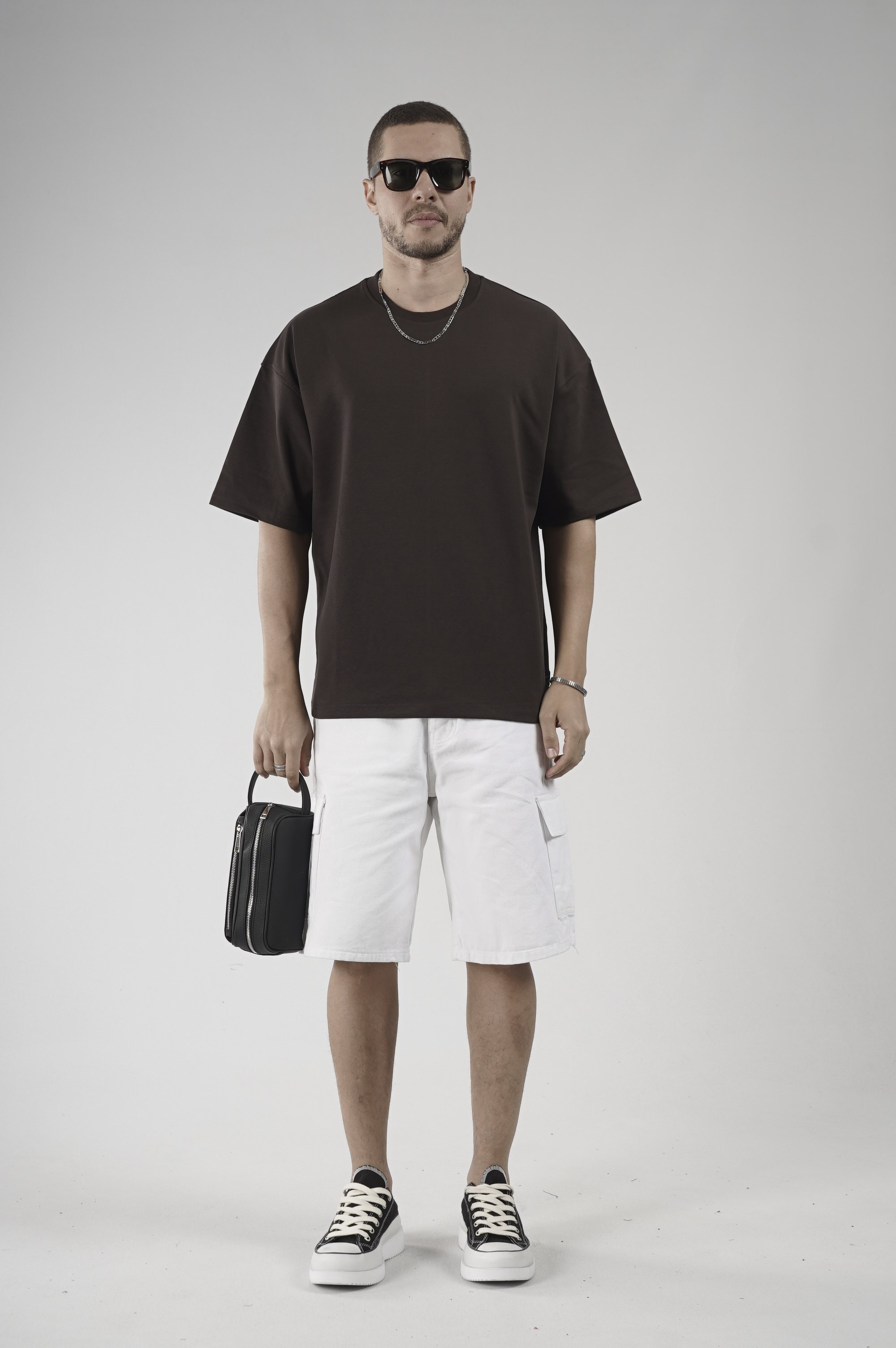 Bisiklet Yaka Oversize Erkek Süprem Tişört