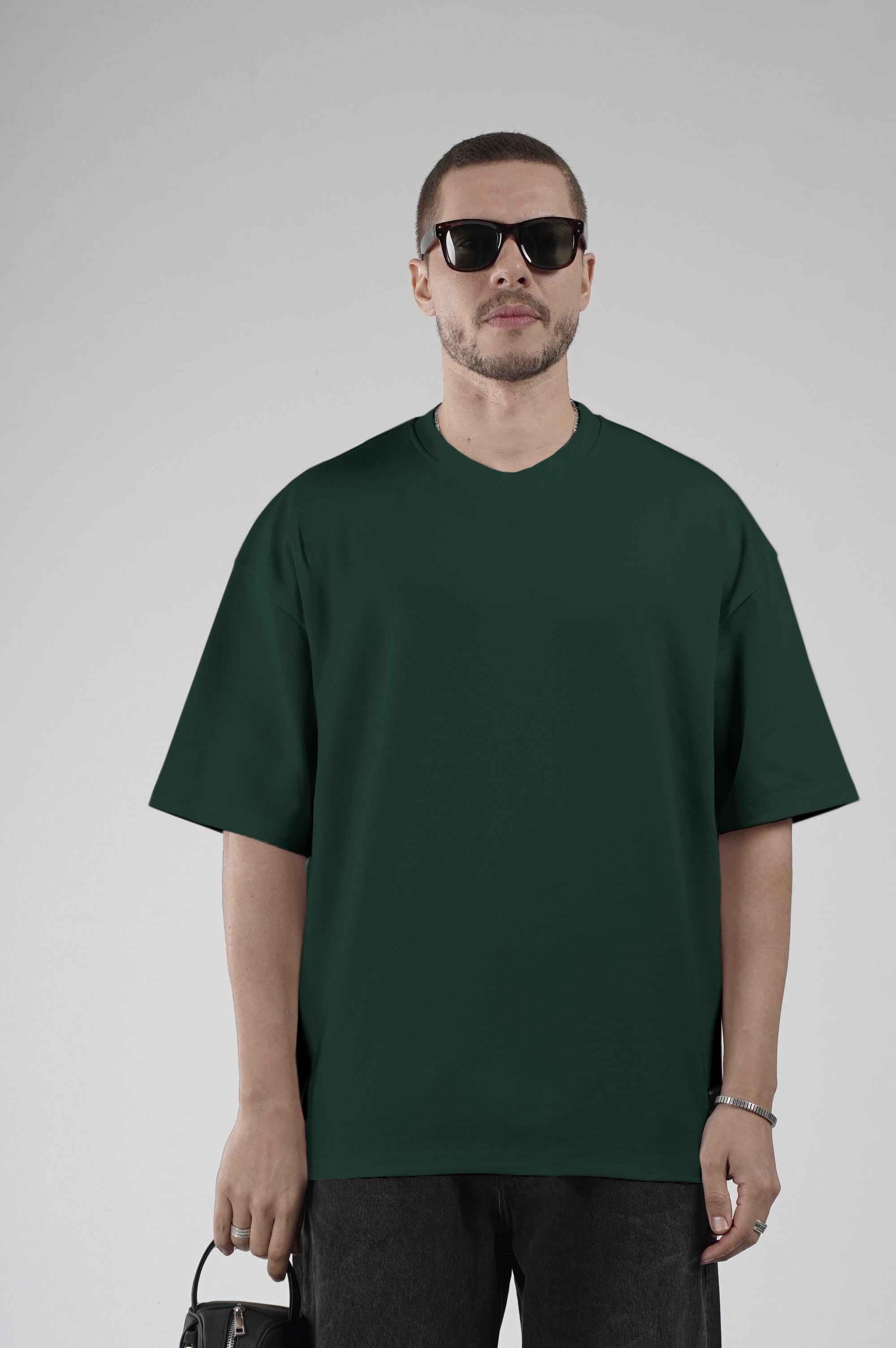 Bisiklet Yaka Oversize Erkek Süprem Tişört