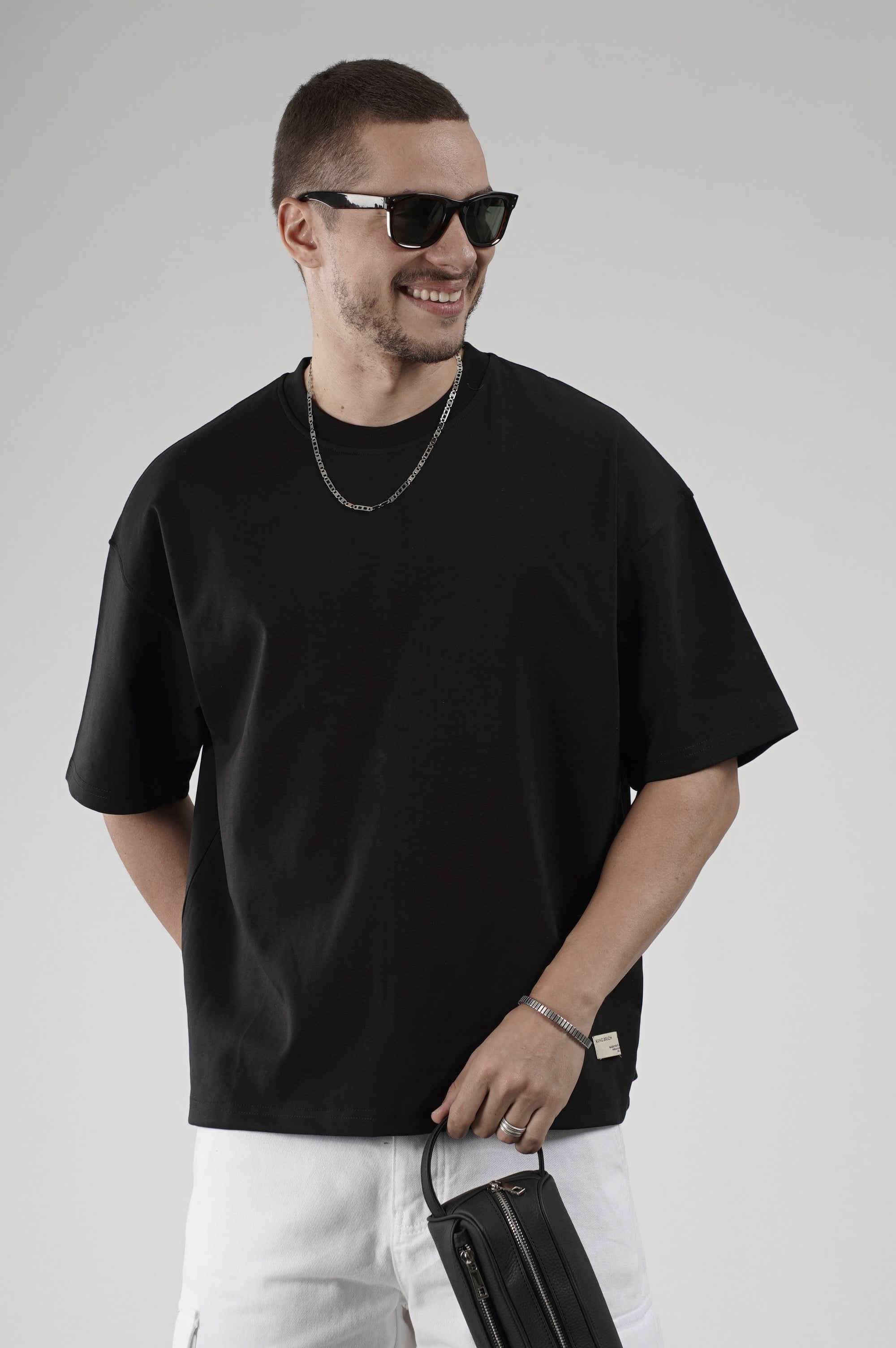 Bisiklet Yaka Oversize Erkek Süprem Tişört