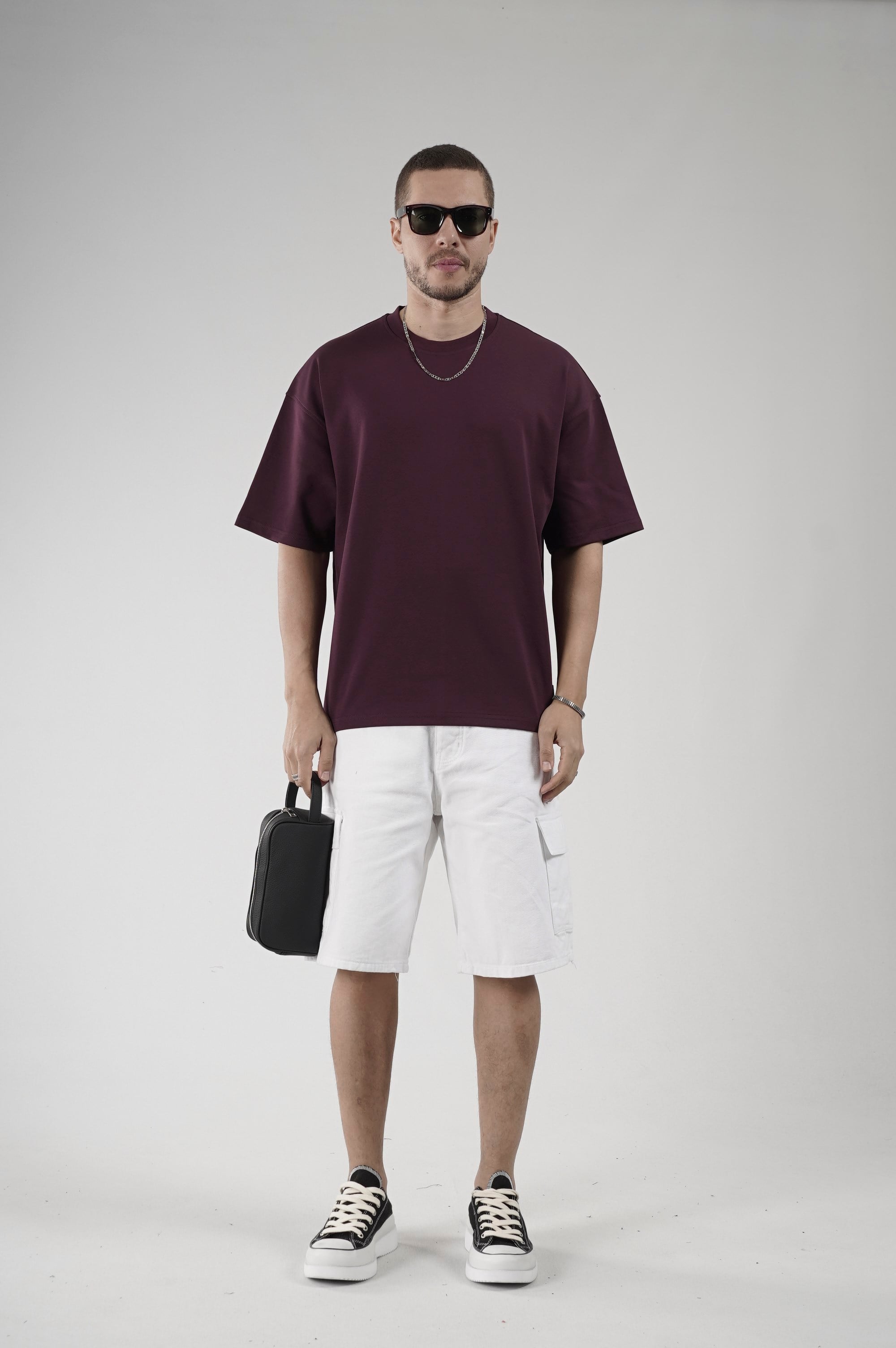 Bisiklet Yaka Oversize Erkek Süprem Tişört