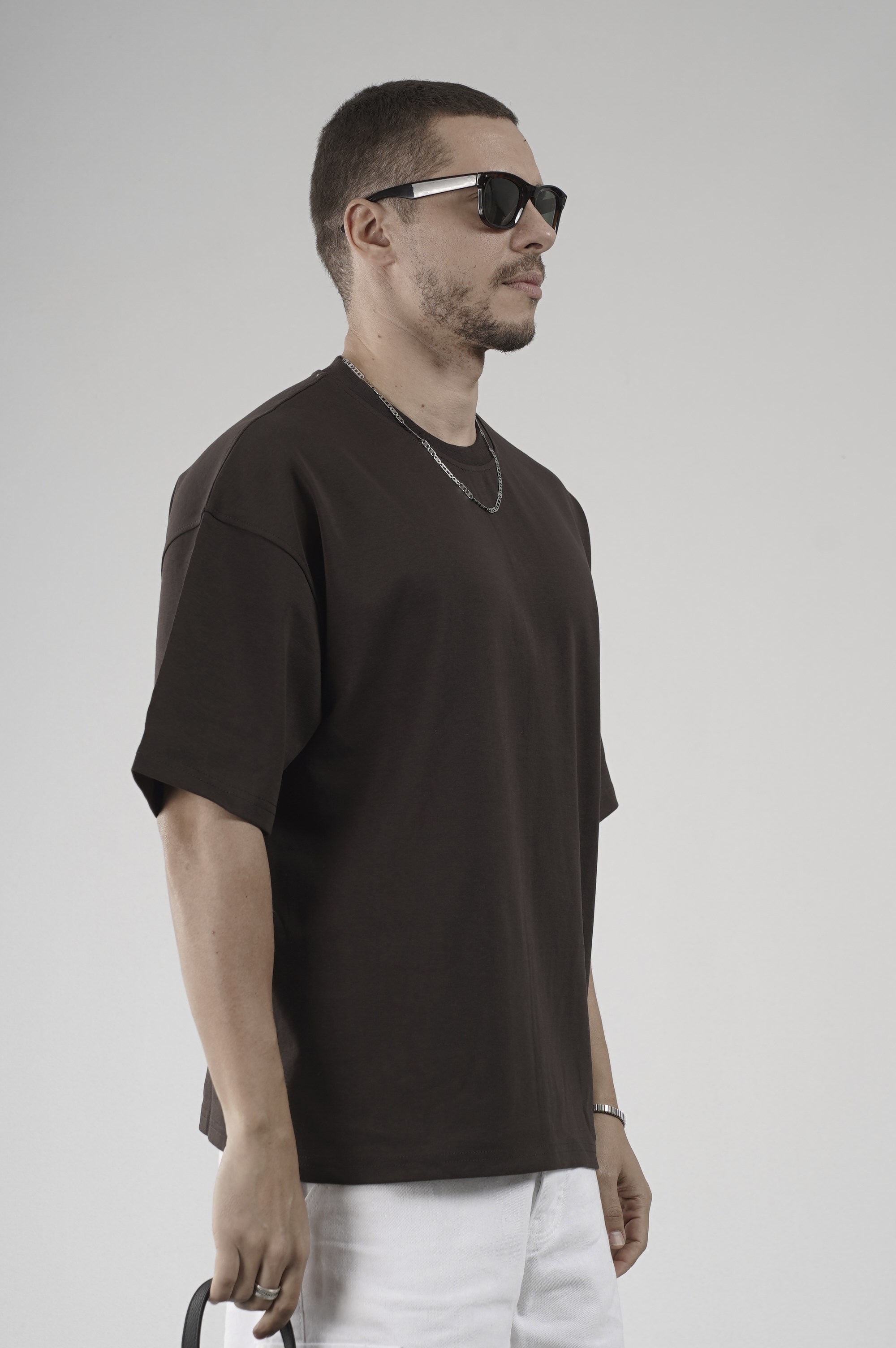 Bisiklet Yaka Oversize Erkek Süprem Tişört