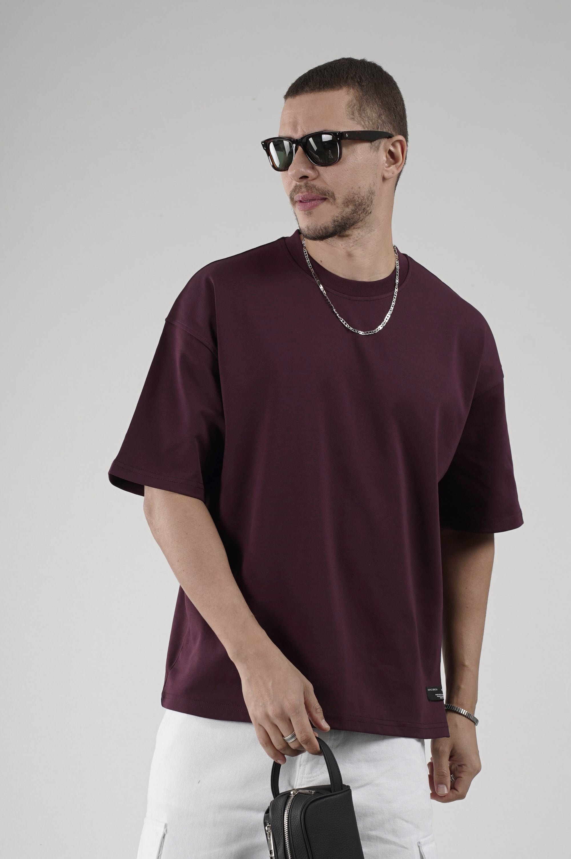 Bisiklet Yaka Oversize Erkek Süprem Tişört