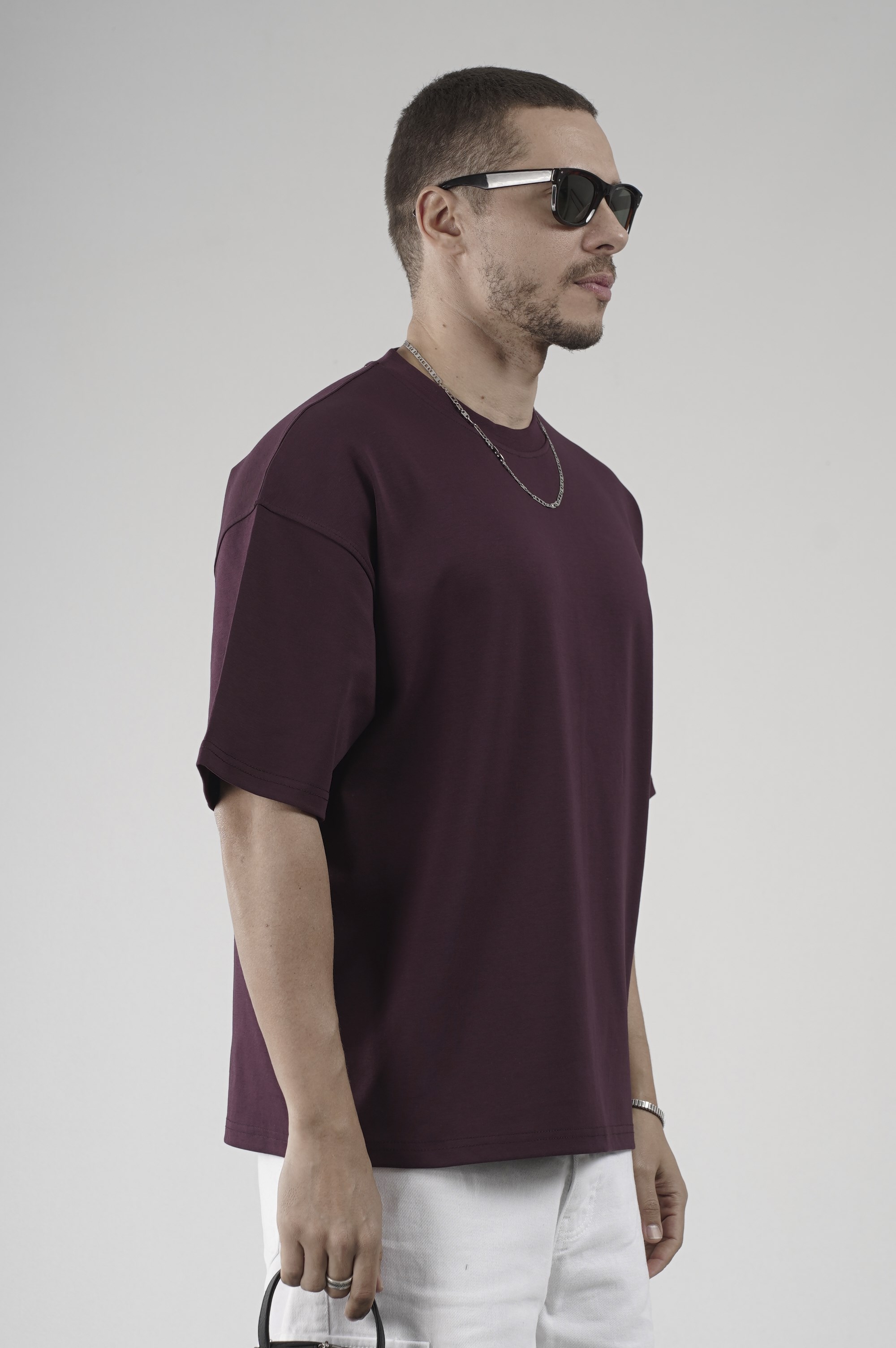 Bisiklet Yaka Oversize Erkek Süprem Tişört