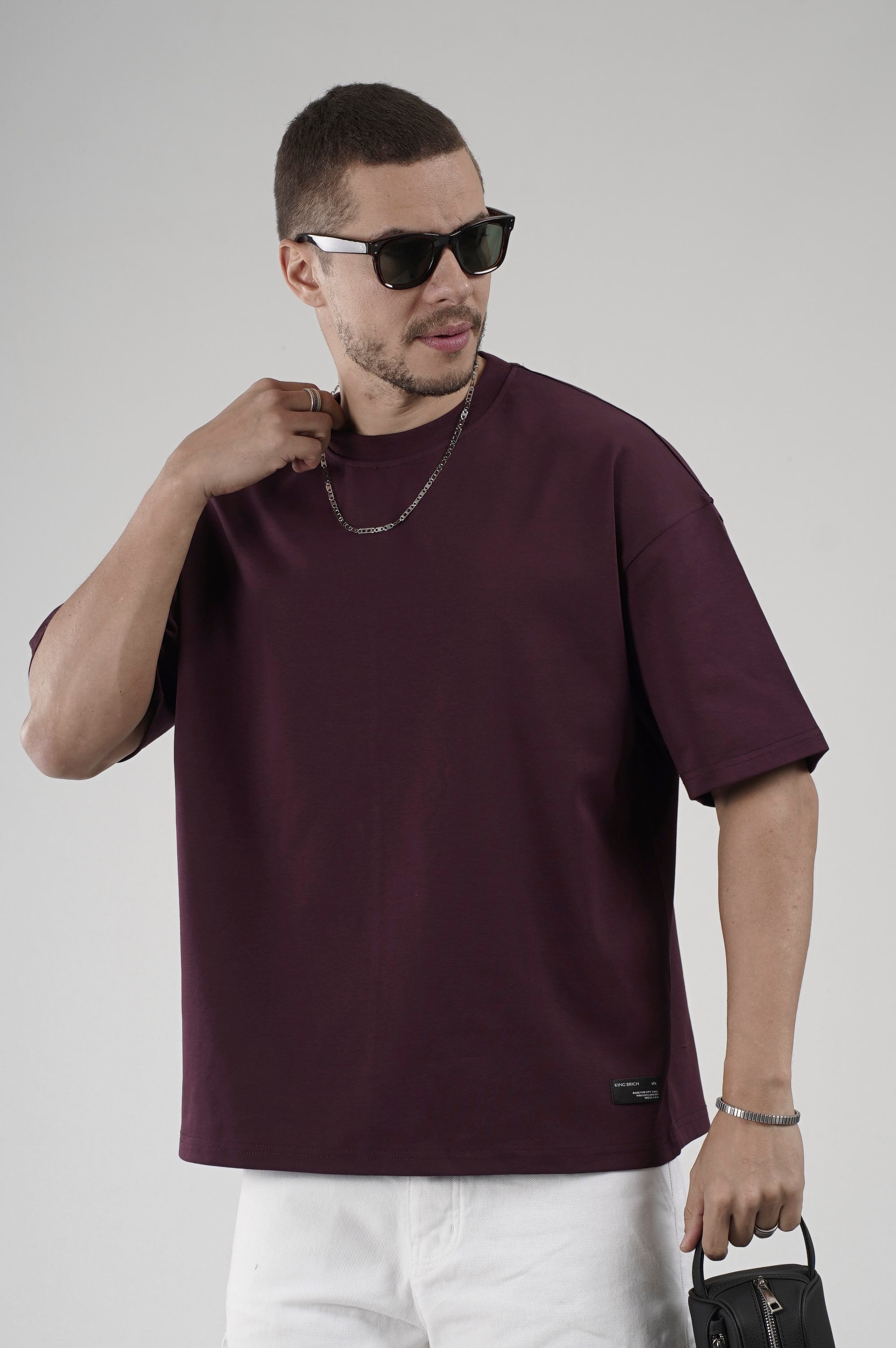 Bisiklet Yaka Oversize Erkek Süprem Tişört