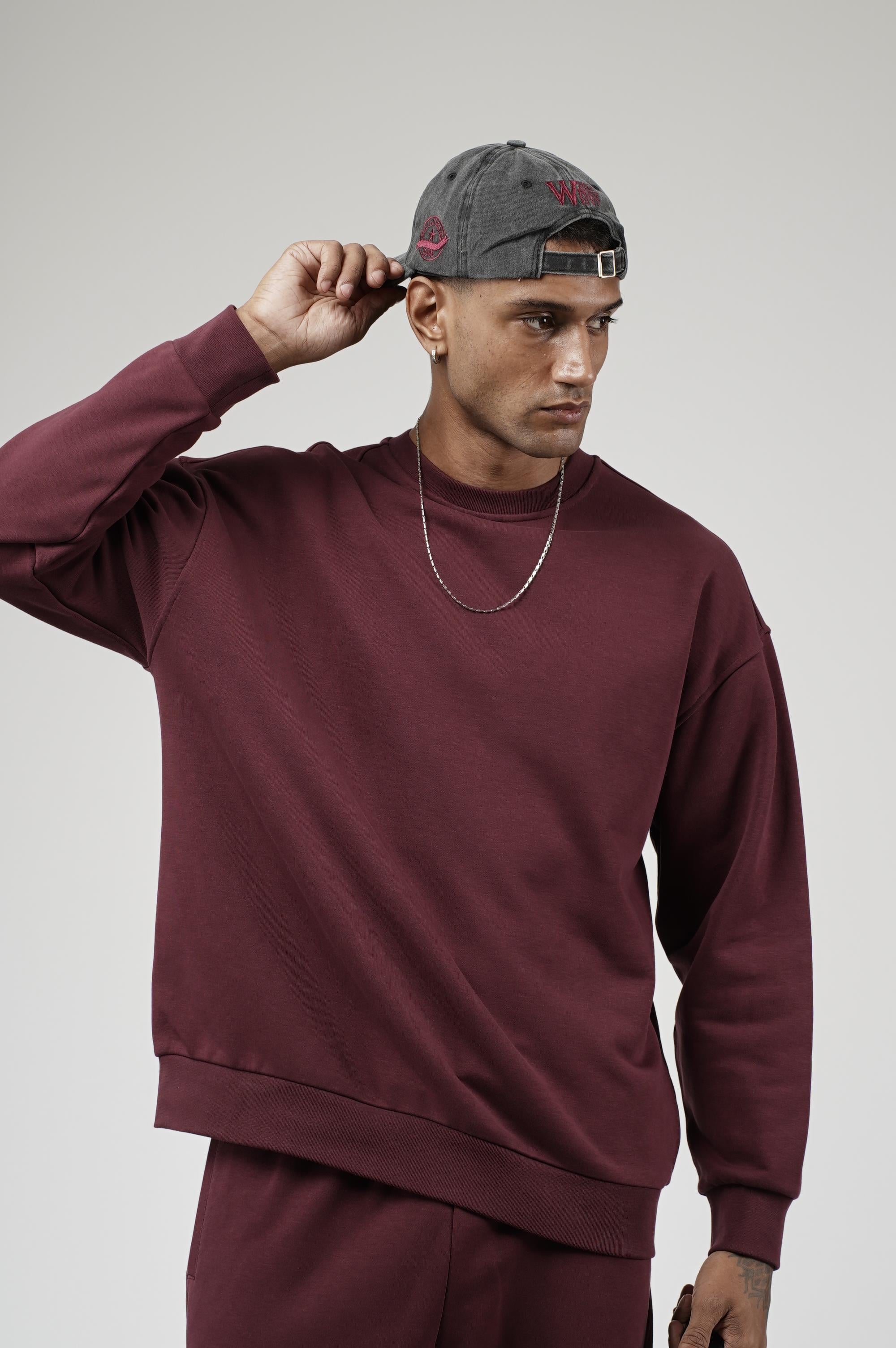 Bisiklet Yaka Oversize Kalıp Sweat Pantolon Alt Üst Takım