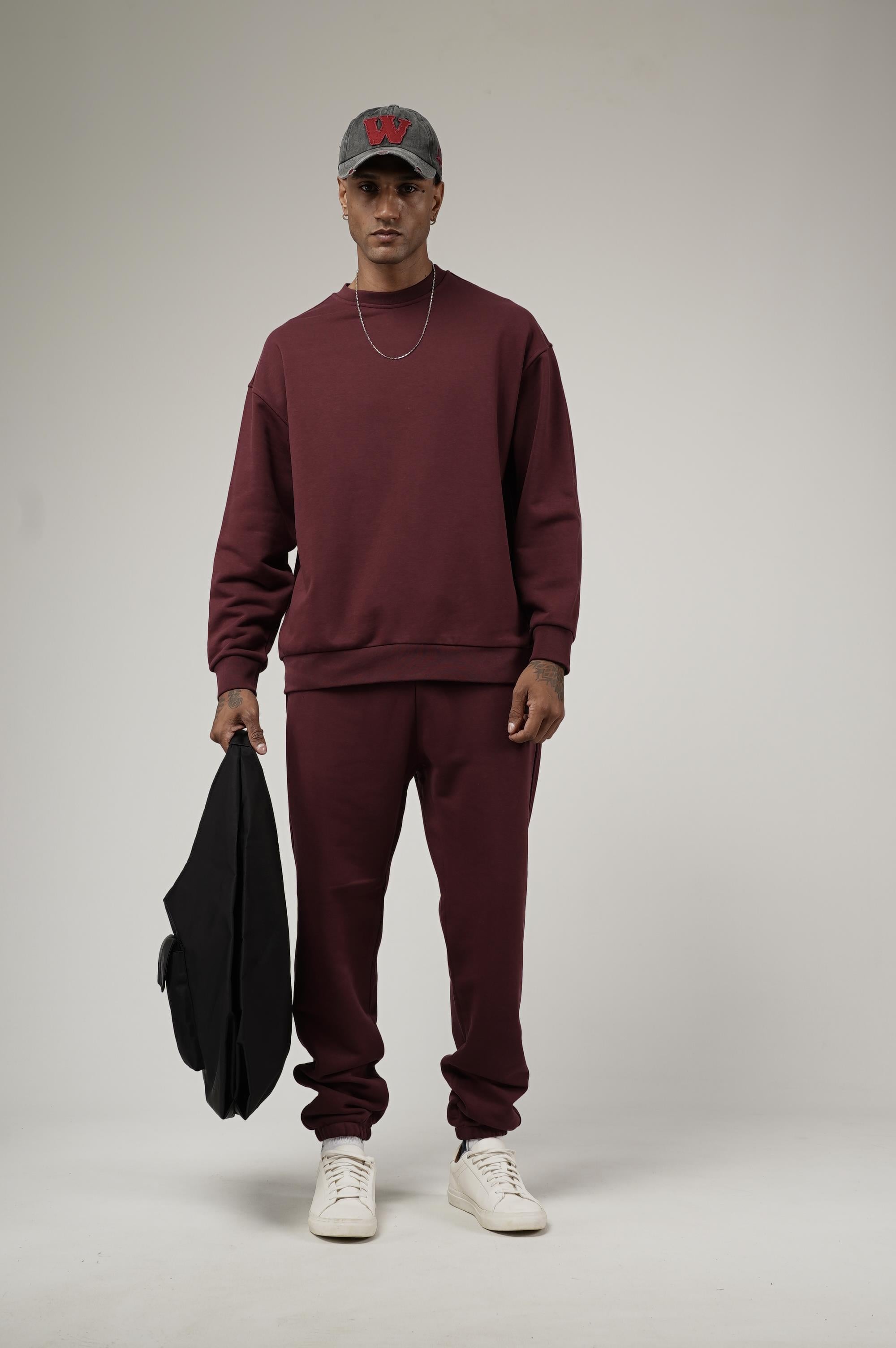 Bisiklet Yaka Oversize Kalıp Sweat Pantolon Alt Üst Takım