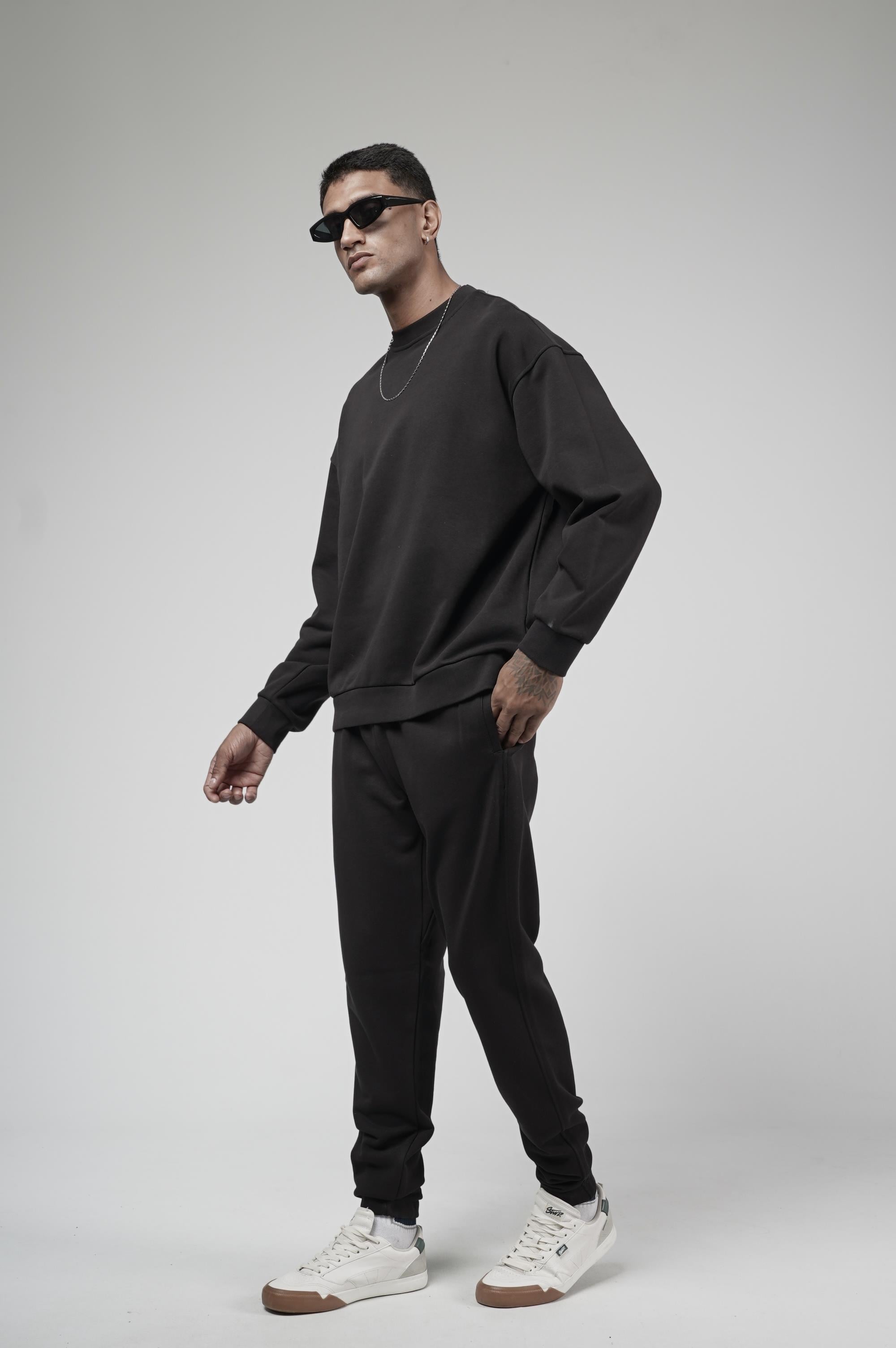 Bisiklet Yaka Oversize Kalıp Sweat Pantolon Alt Üst Takım