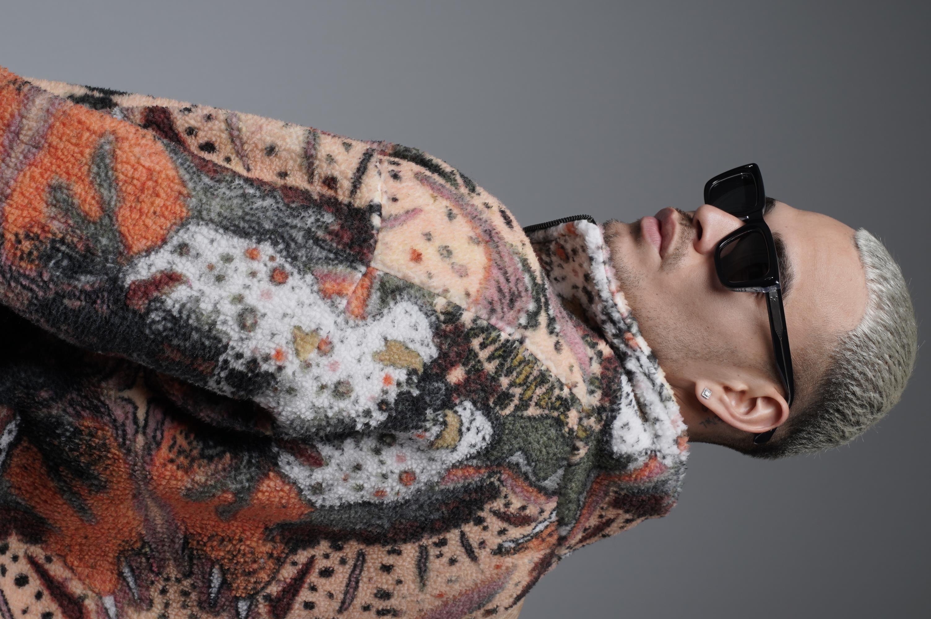 Dik Yaka Fermuarlı Oversize Kalıp Unisex Peluş