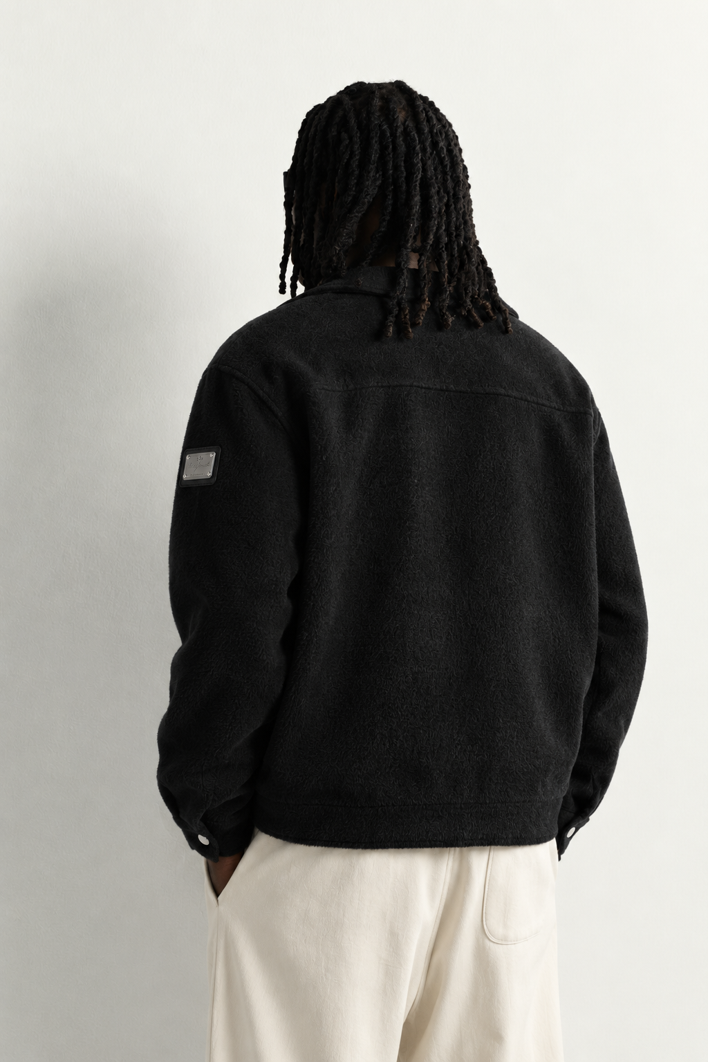 Erkek Çıtçıt Düğmeli Oversize Gömlek Ceket