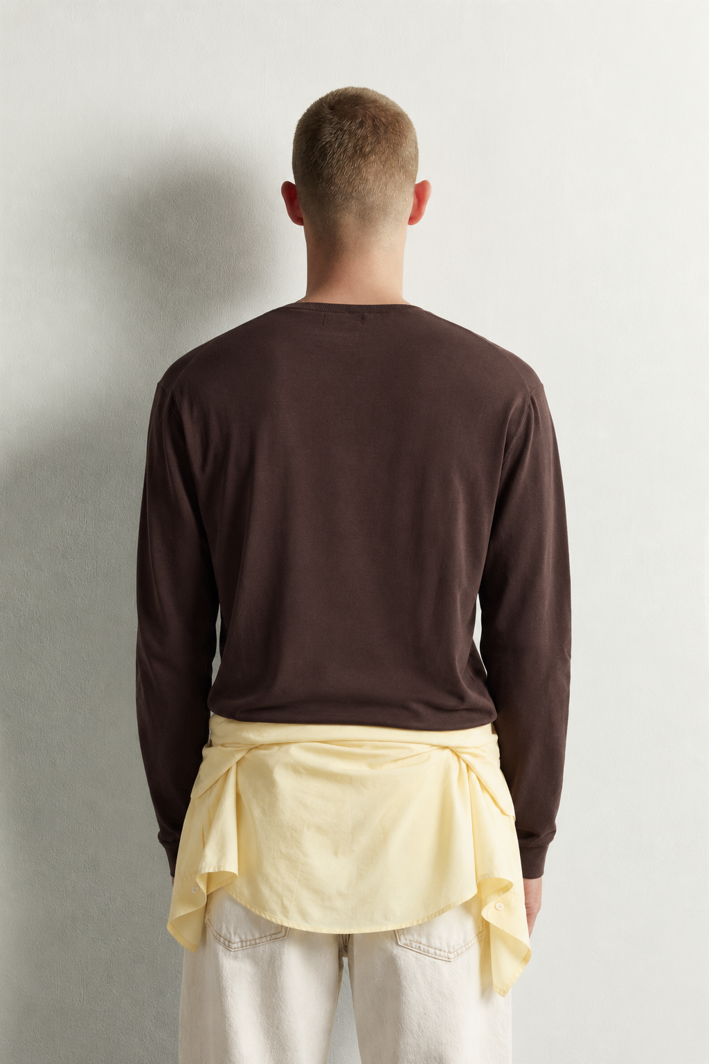 Erkek Henley Yaka Düğmeli Oversize Sweatshirt