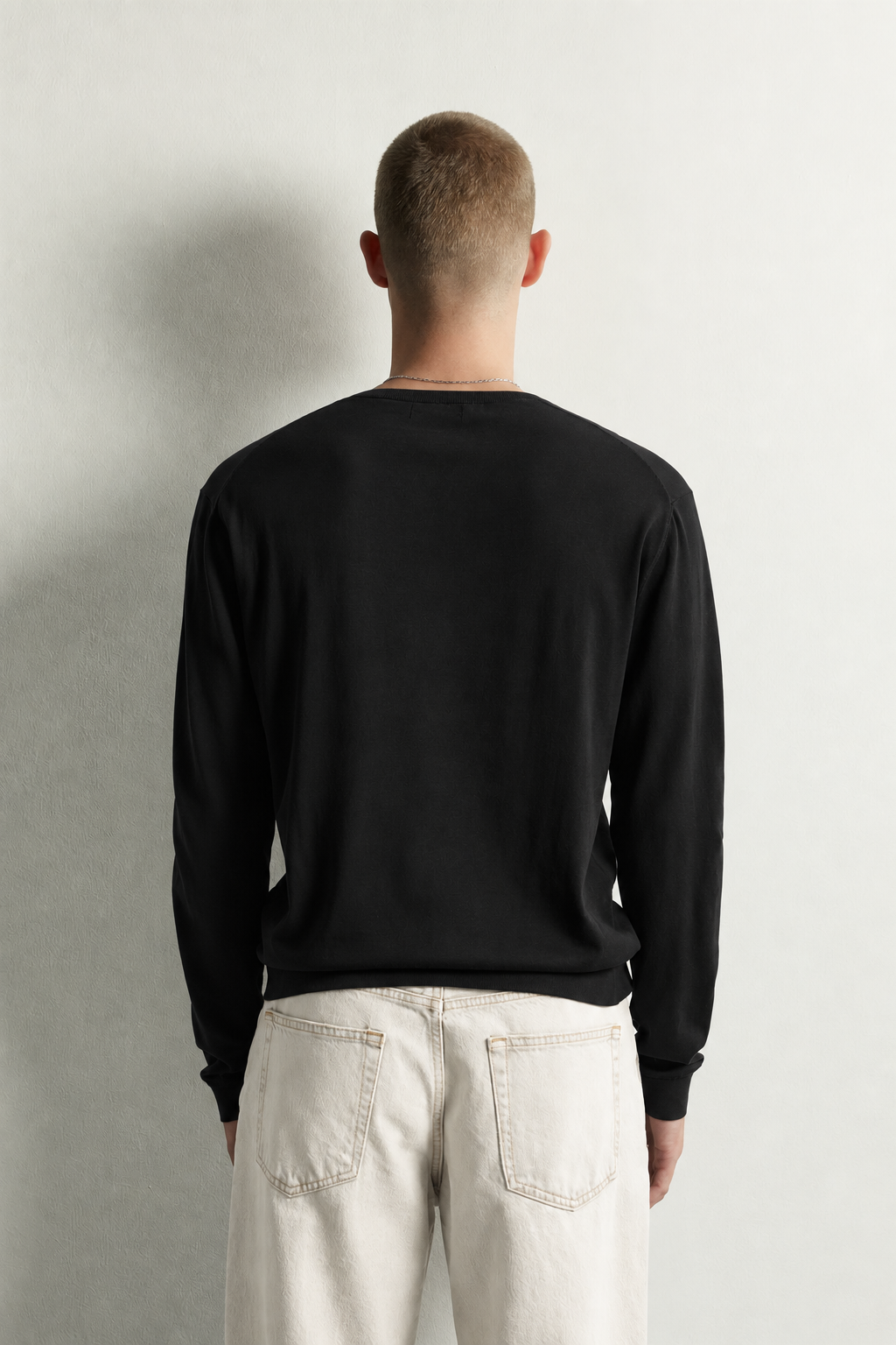 Erkek Henley Yaka Düğmeli Oversize Sweatshirt