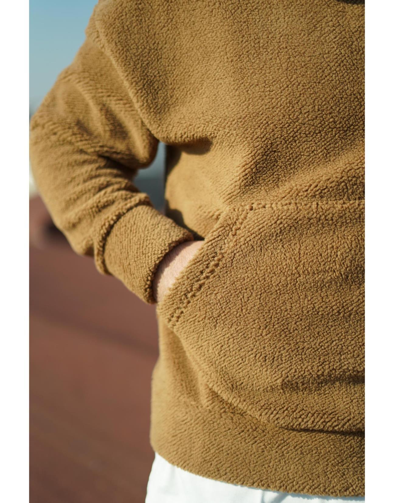 Erkek Kapuşonlu Kanguru Cepli Oversize Kalıp Peluş Sweatshirt