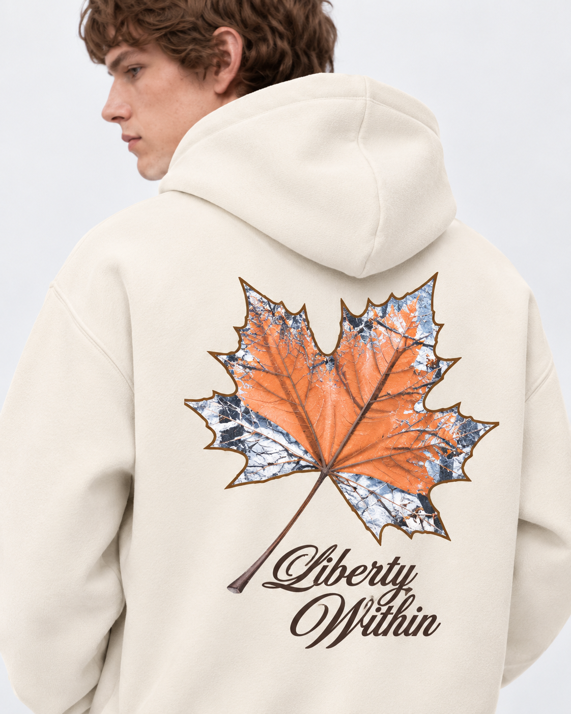 Erkek Oversize İçi Şardonlu Kapüşonlu Patch Baskılı Sweatshirt