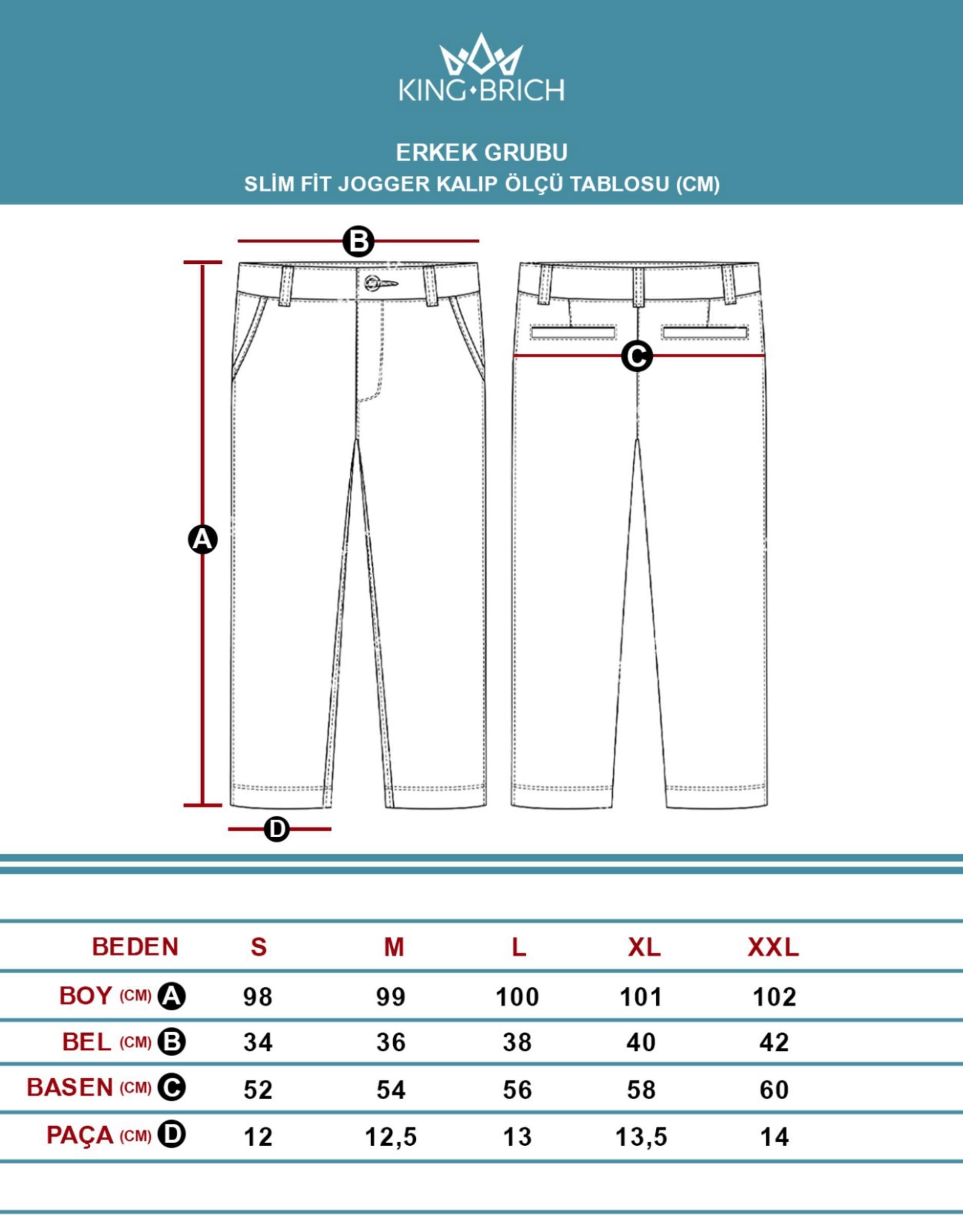Erkek Relax Fit Kalıp Beli ve Paçası Lastikli Jogger Pantolon