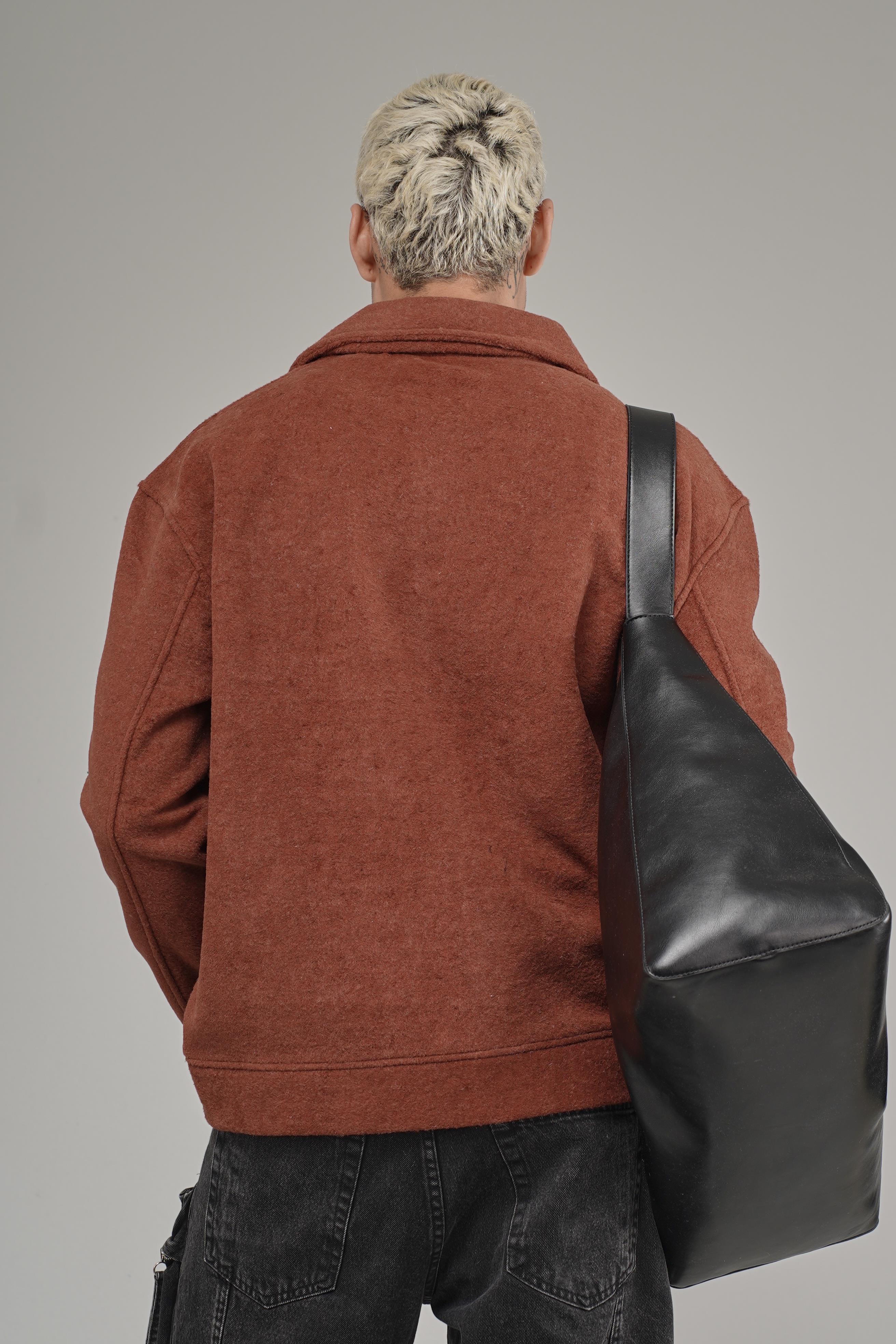 Gömlek Yaka Düğmeli Oversize Kalıp Erkek Polar