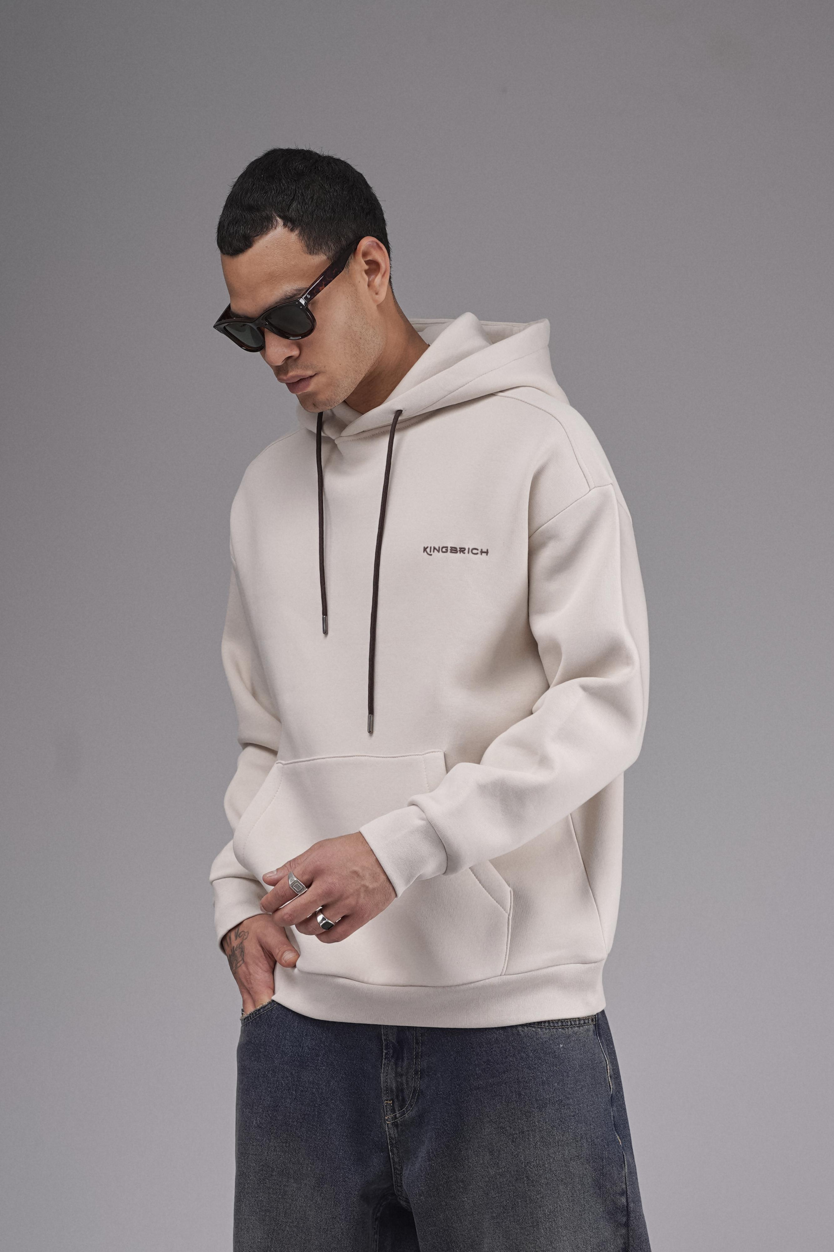 Kapuşonlu Baskılı Oversize Kalıp Unisex Hoodie Sweatshirt