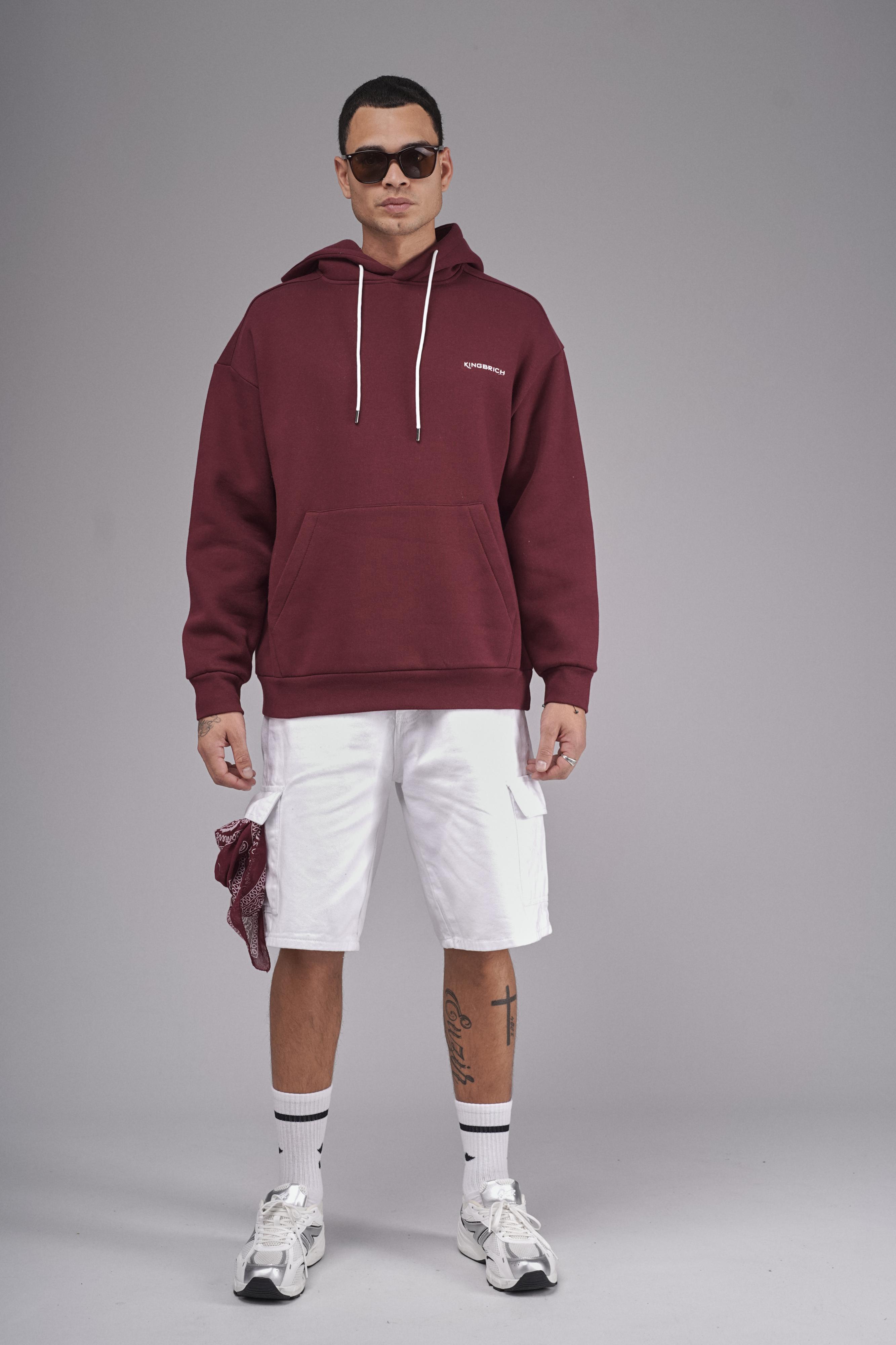 Kapuşonlu Baskılı Oversize Kalıp Unisex Hoodie Sweatshirt