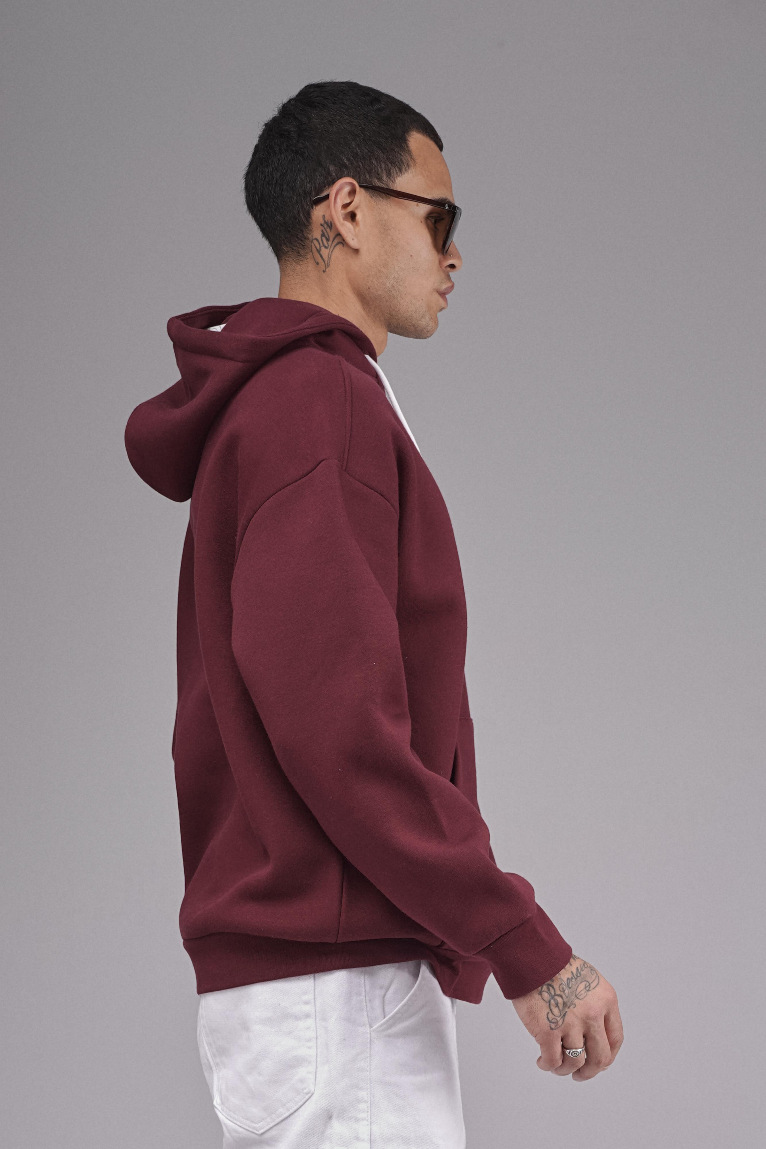 Kapuşonlu Baskılı Oversize Kalıp Unisex Hoodie Sweatshirt