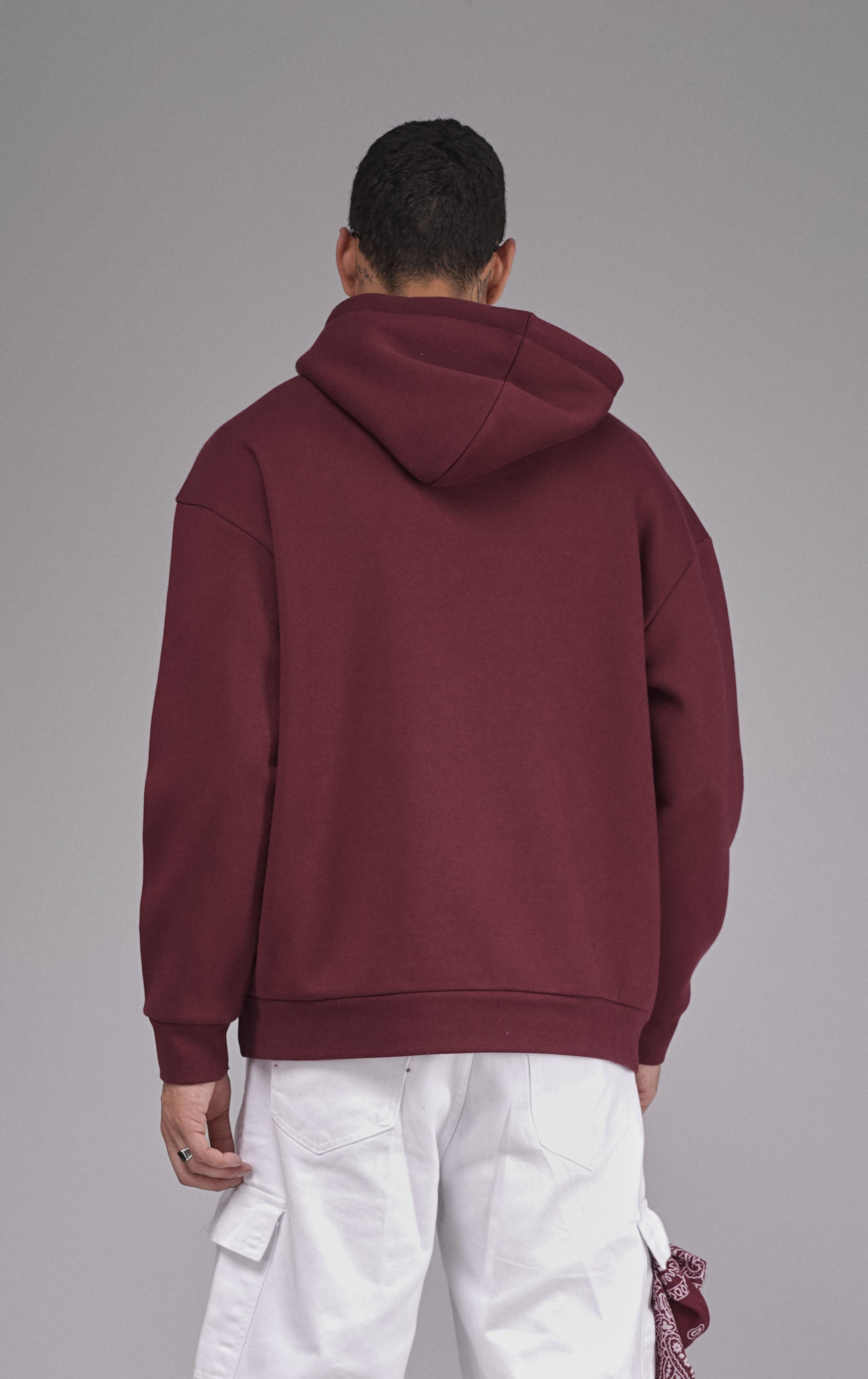 Kapuşonlu Baskılı Oversize Kalıp Unisex Hoodie Sweatshirt