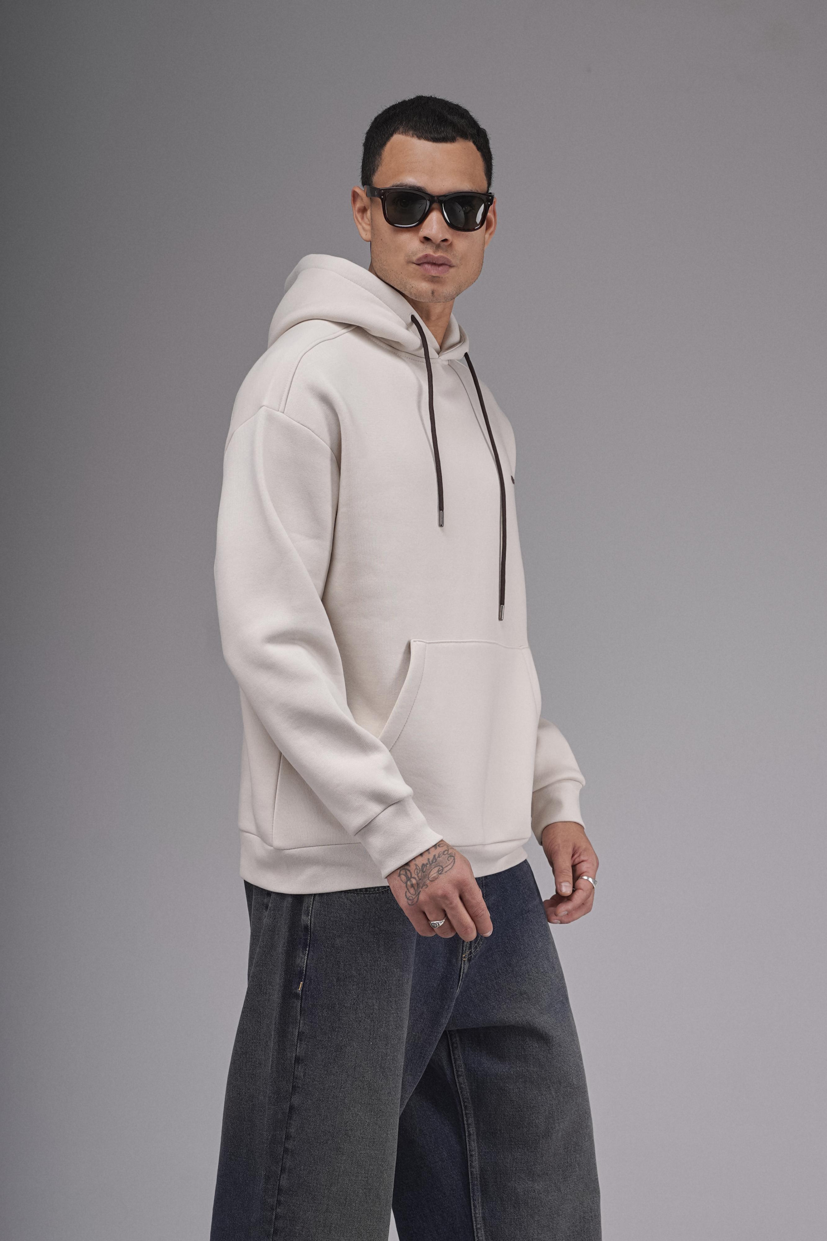 Kapuşonlu Baskılı Oversize Kalıp Unisex Hoodie Sweatshirt