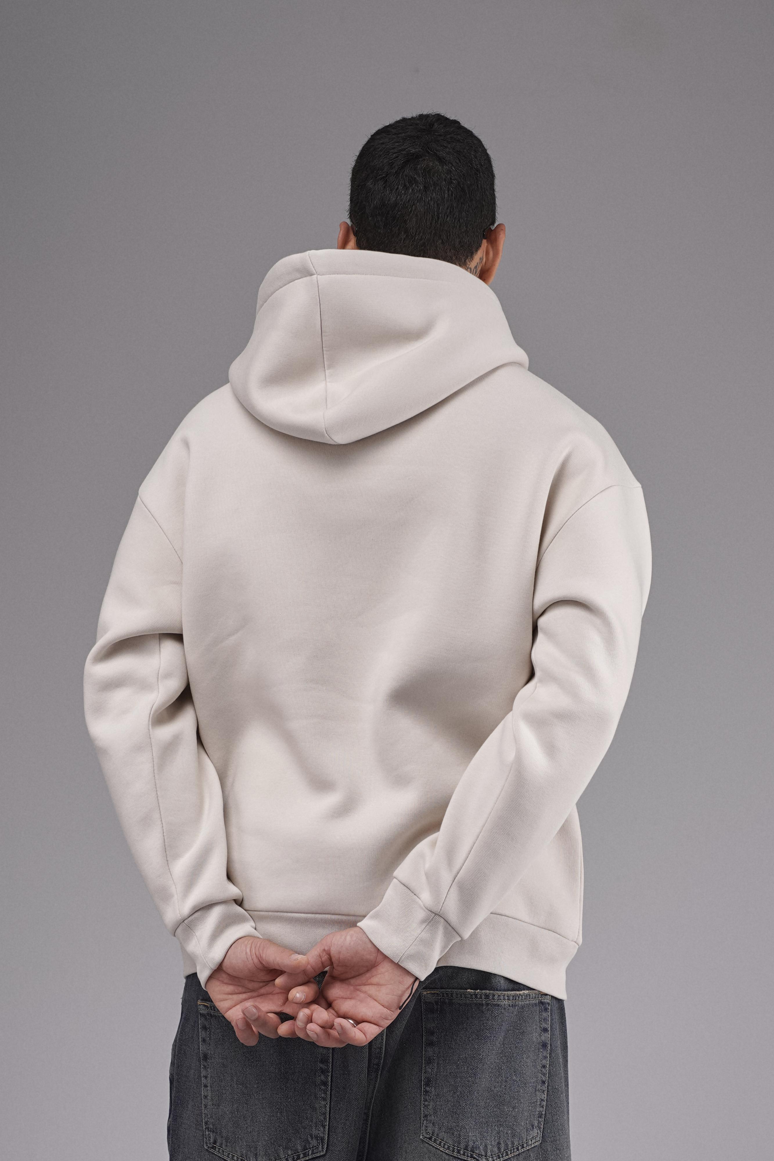 Kapuşonlu Baskılı Oversize Kalıp Unisex Hoodie Sweatshirt