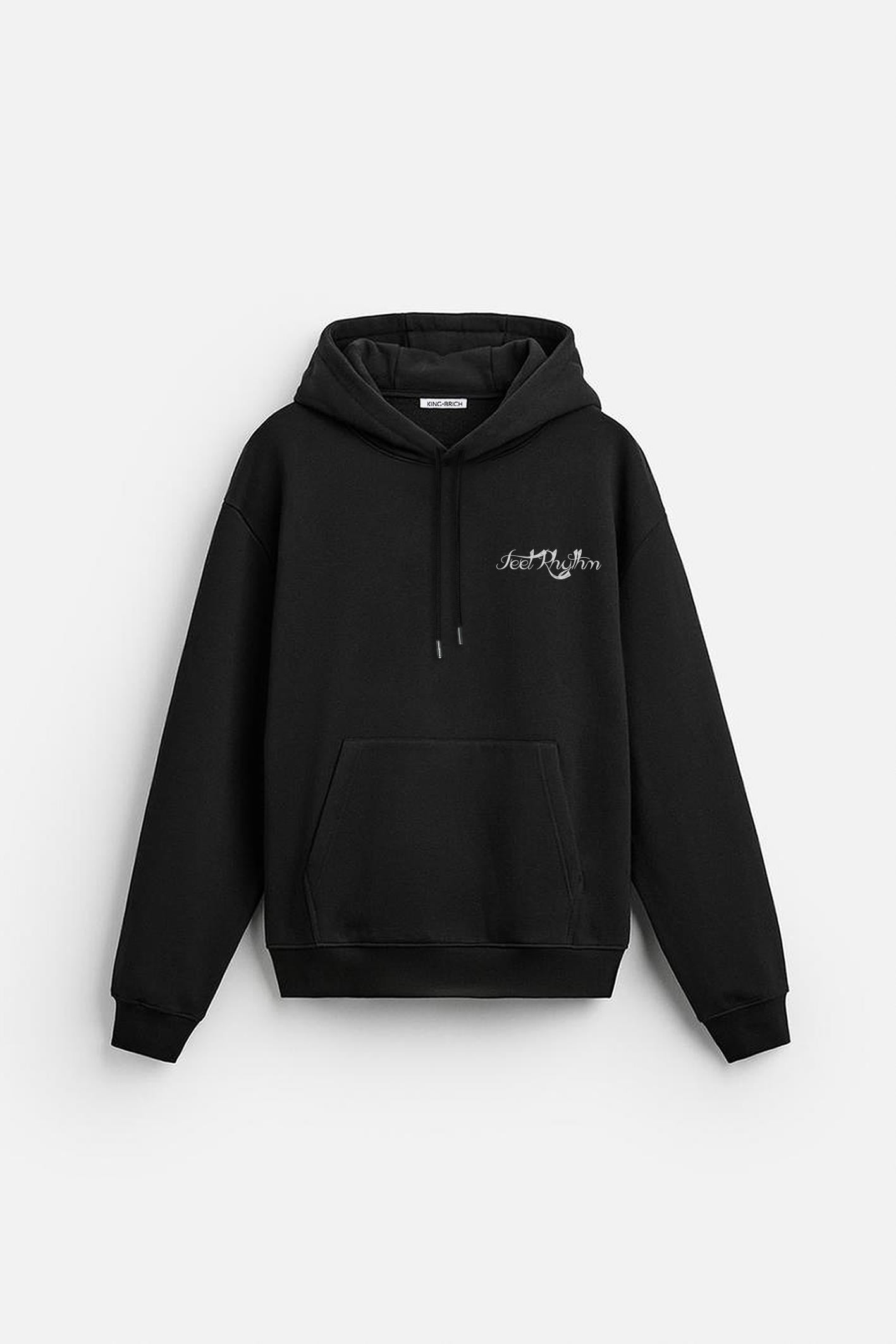 Kapuşonlu Elektro Man Baskılı Unisex Oversize Kalıp Hoodie