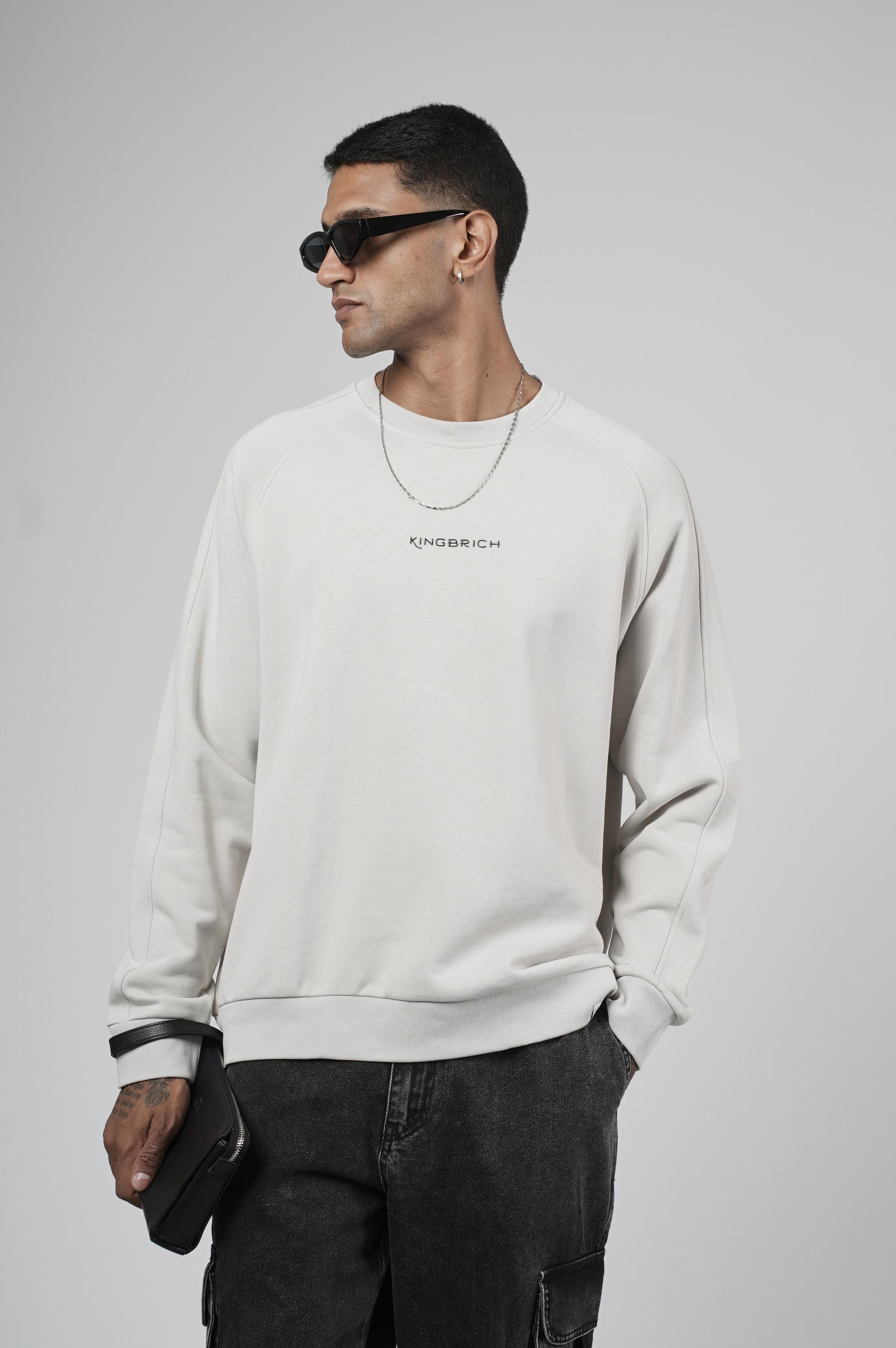 Kingbrich Baskılı Reglan Kol Oversize Kesim Sweatshirt