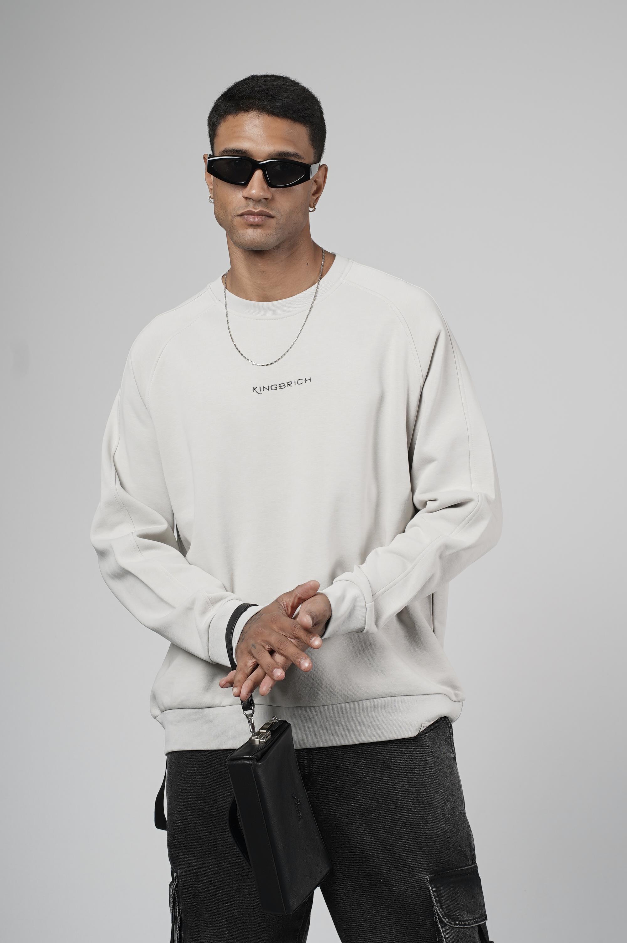 Kingbrich Baskılı Reglan Kol Oversize Kesim Sweatshirt