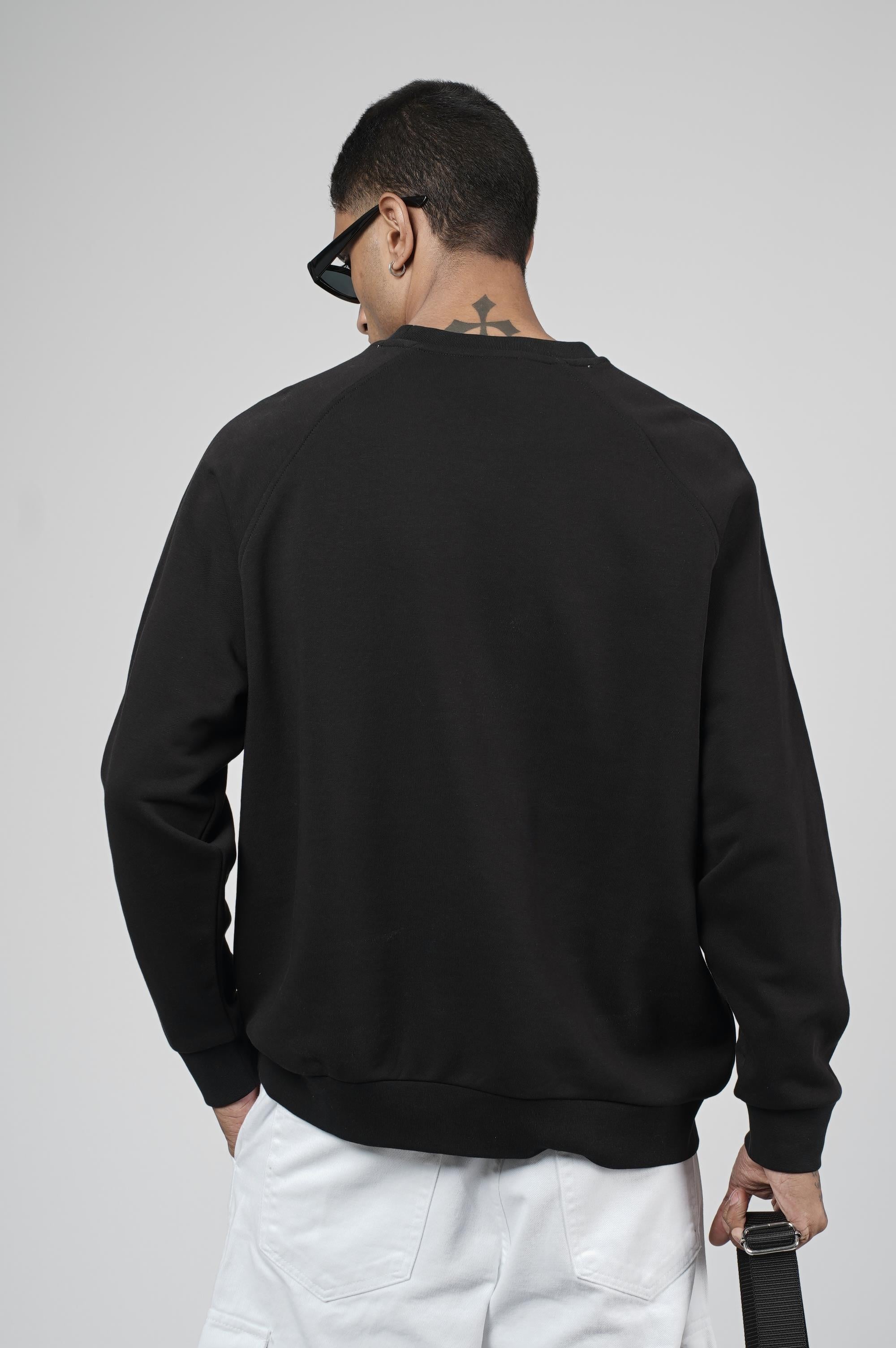 Kingbrich Baskılı Reglan Kol Oversize Kesim Sweatshirt