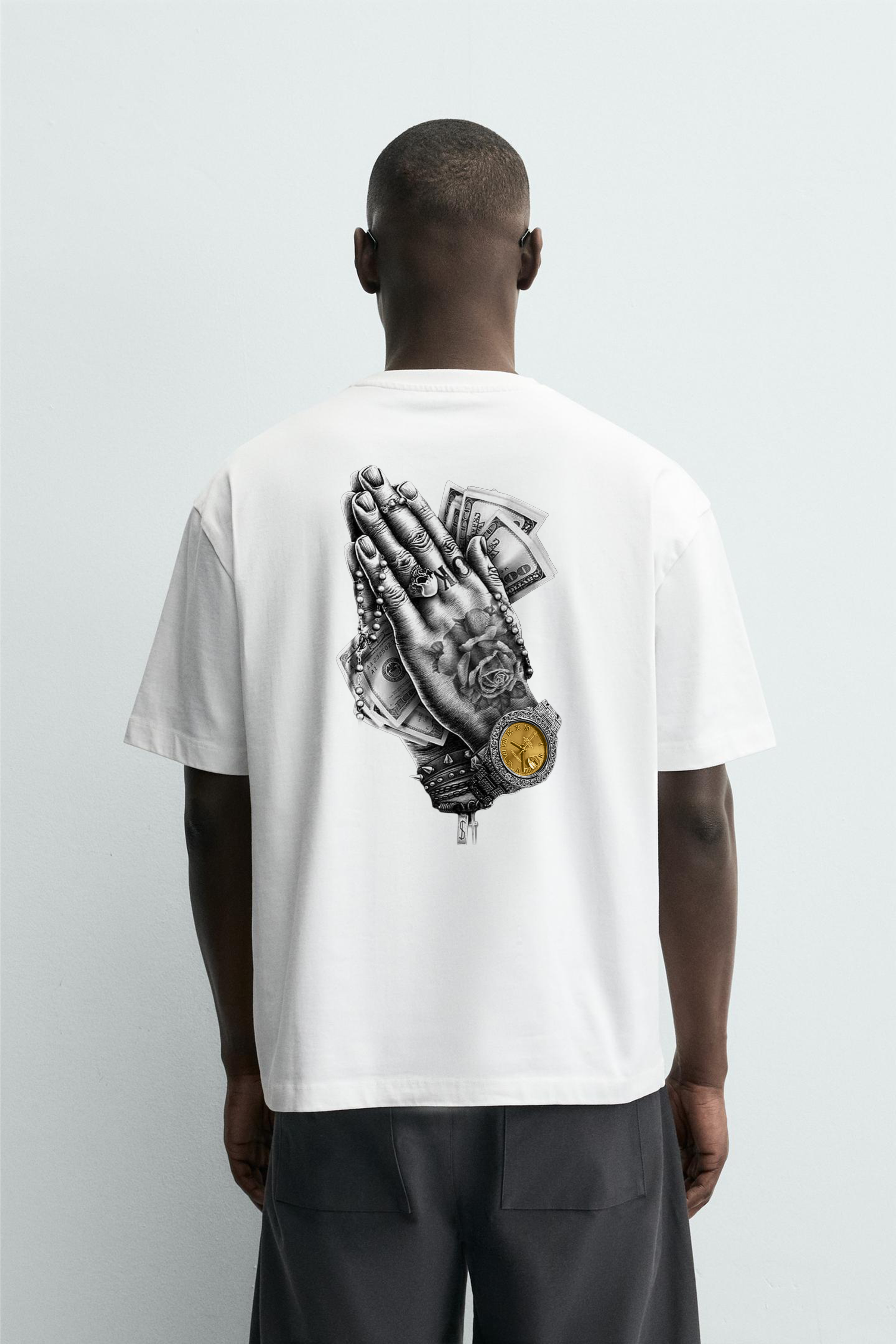 Kingbrich USD Baskılı Oversize Kalıp Erkek Tişört