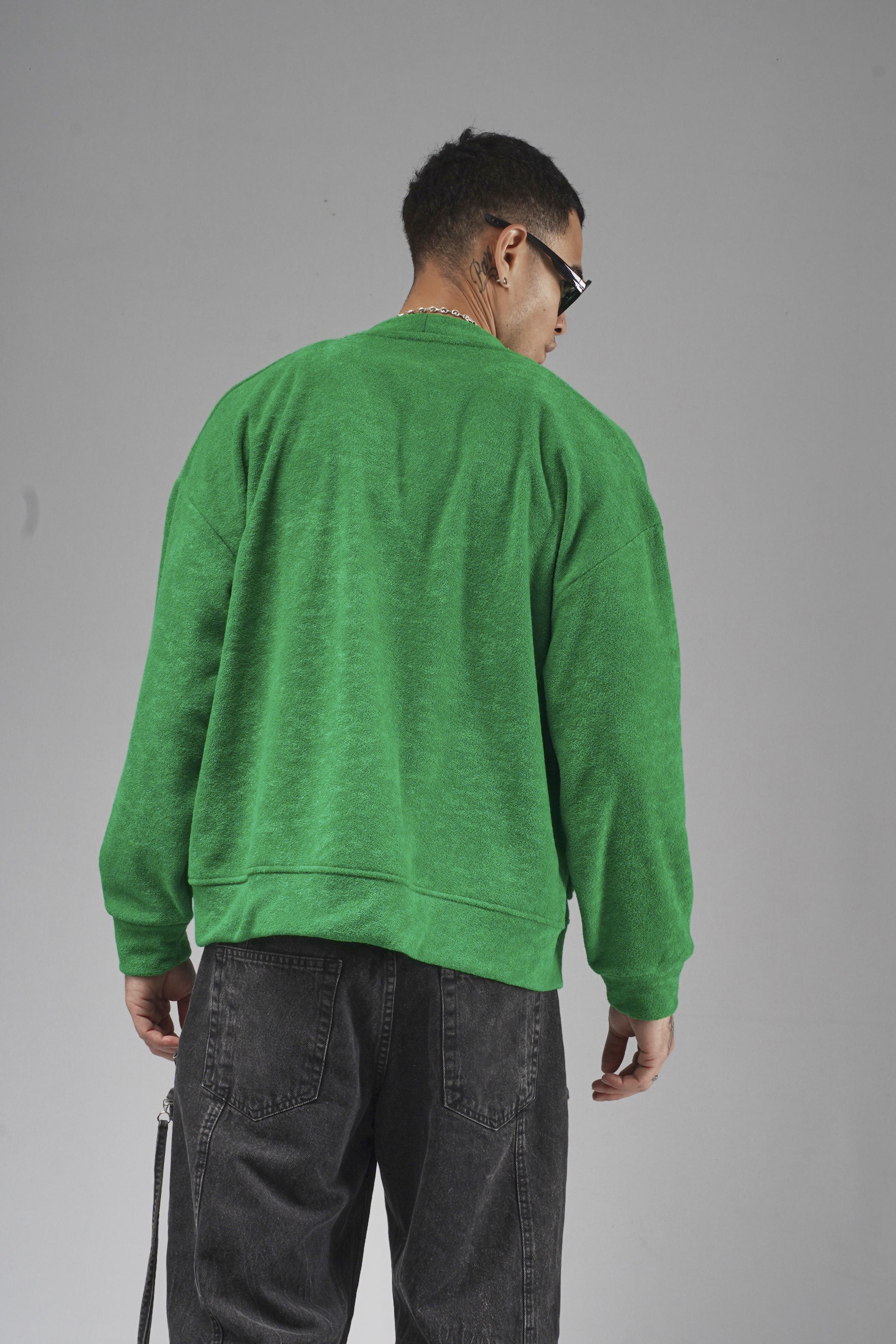 Logo Detaylı Oversize Kalıp Erkek Hırka