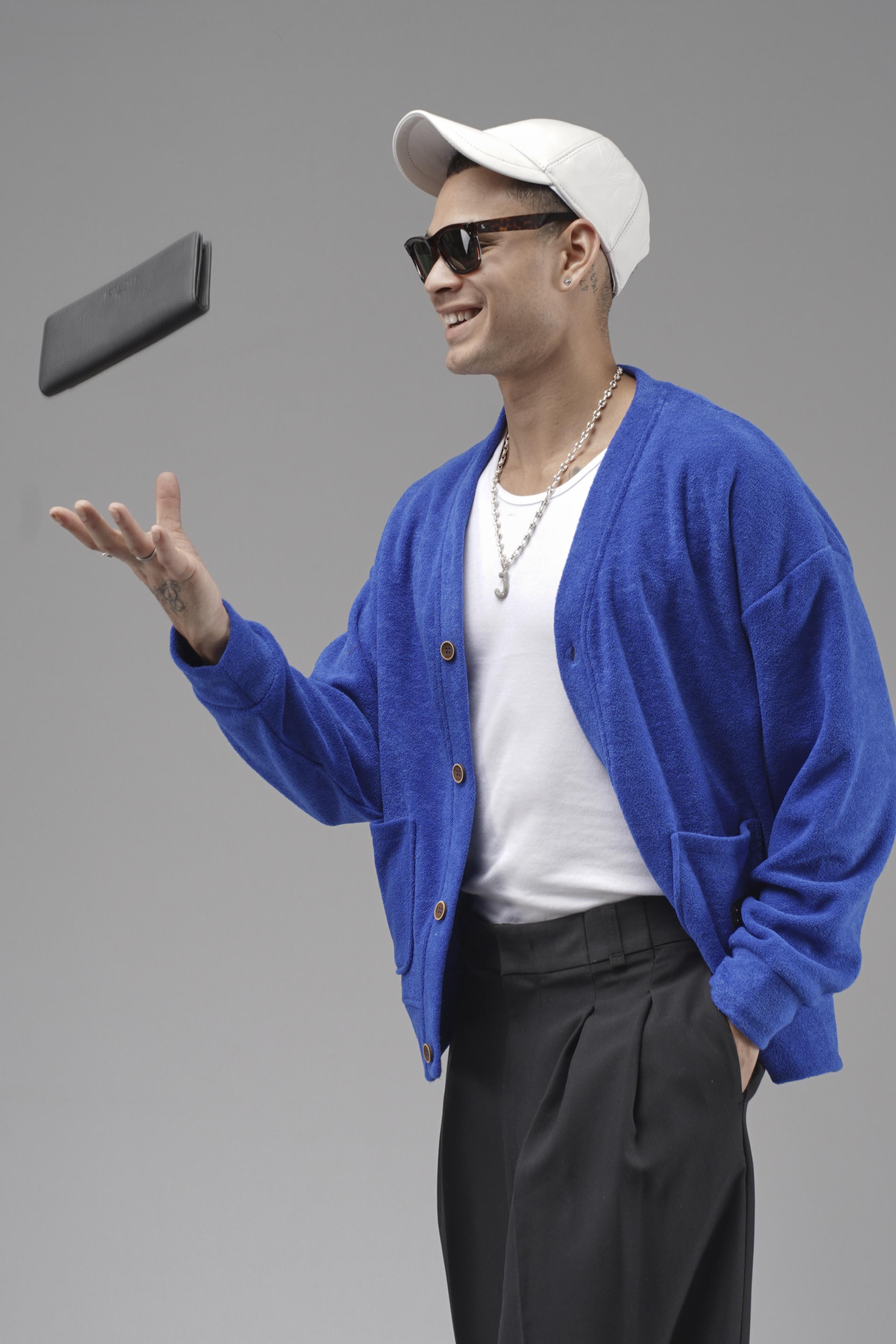 Logo Detaylı Oversize Kalıp Erkek Hırka