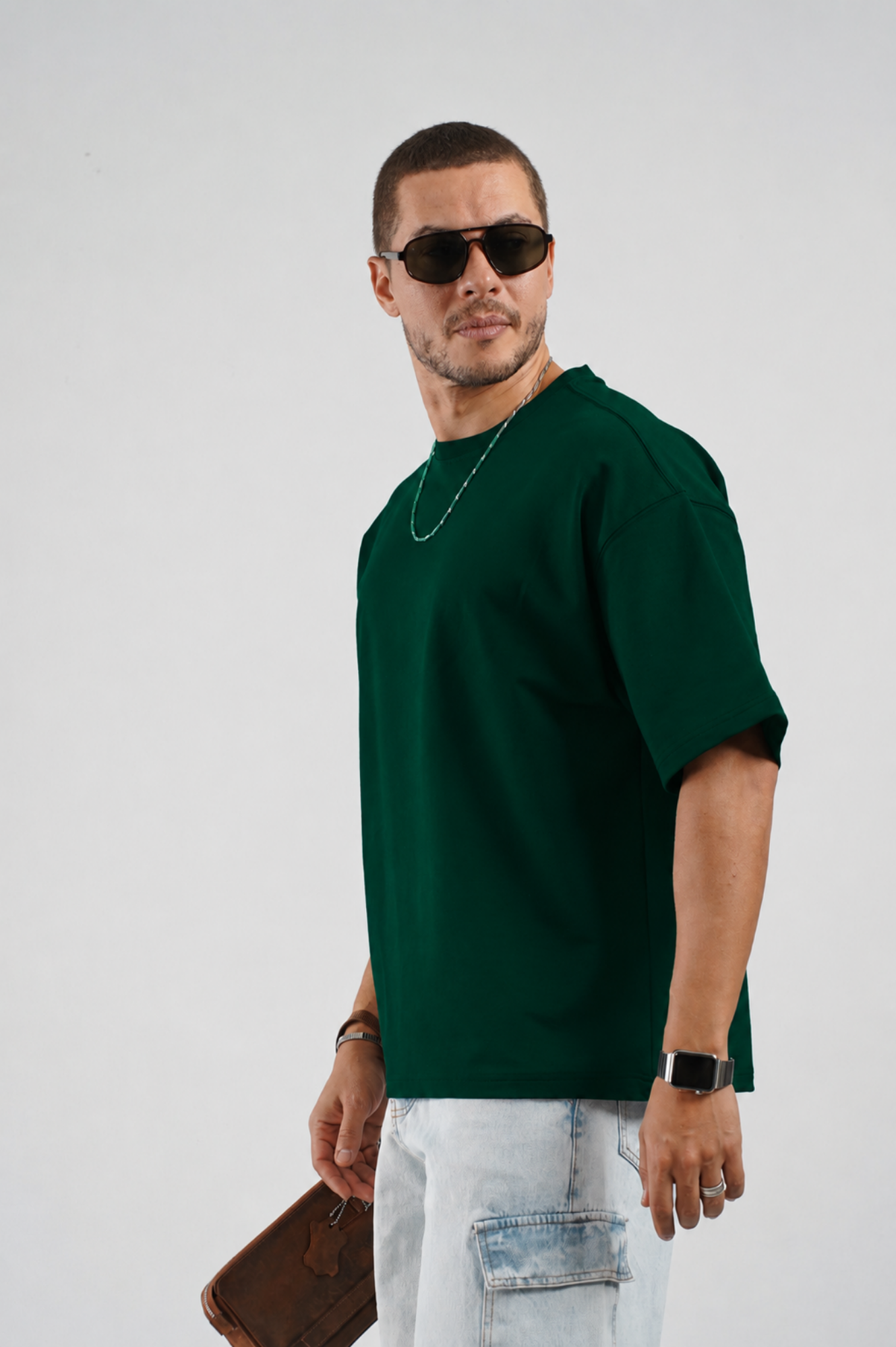 Oversize Kalıp Basic %100 Pamuklu Erkek Tişört