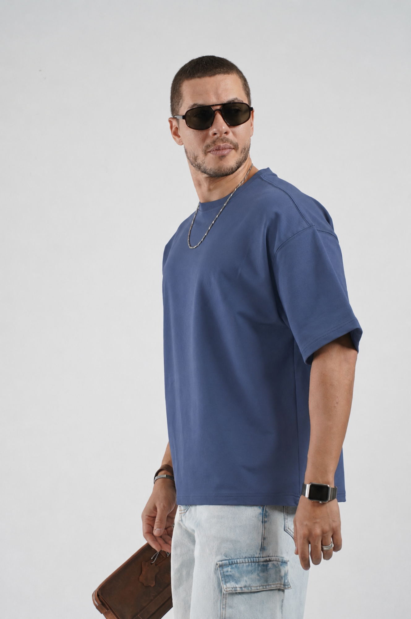 Oversize Kalıp Basic %100 Pamuklu Erkek Tişört