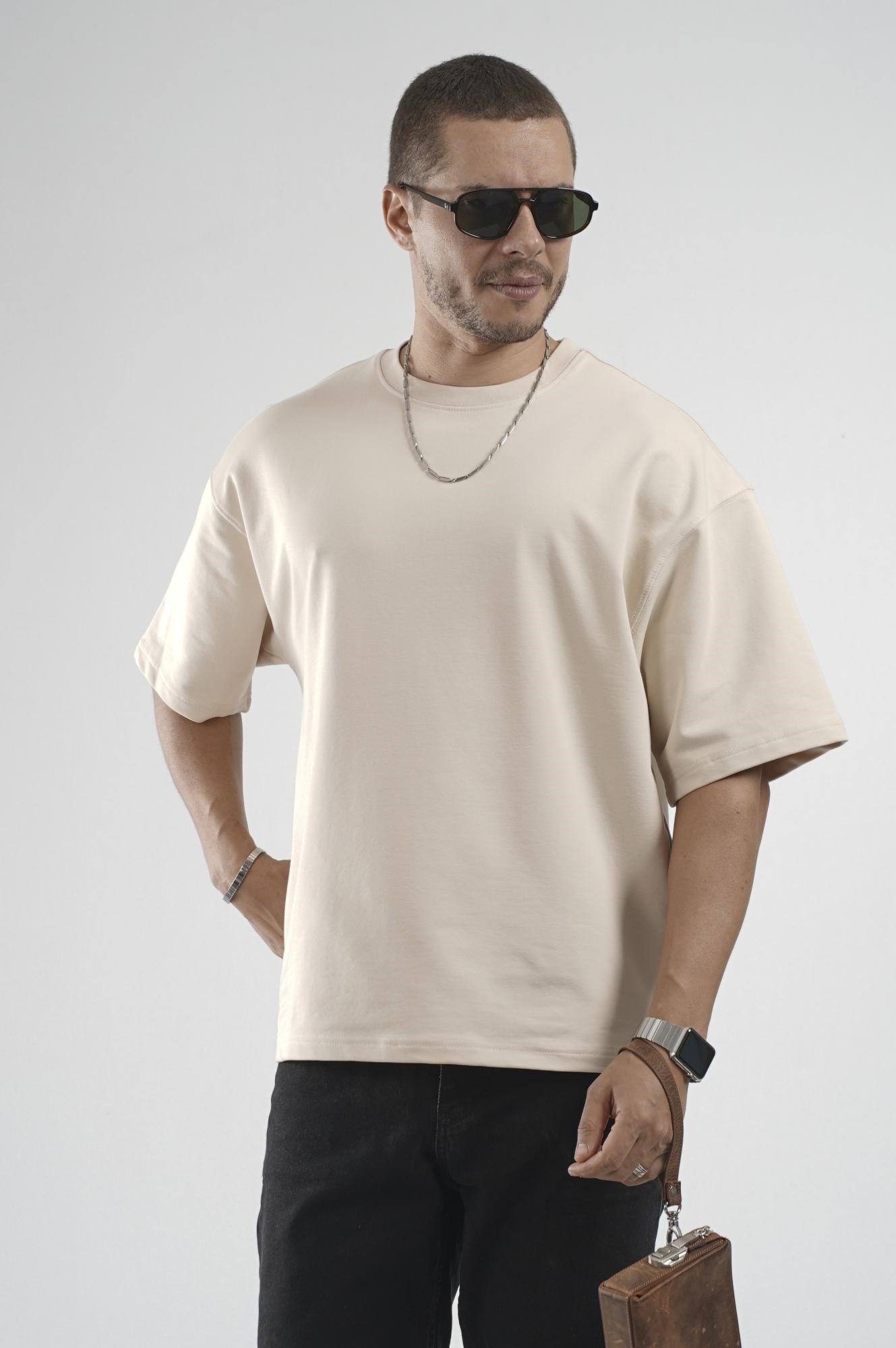 Oversize Kalıp Basic %100 Pamuklu Erkek Tişört