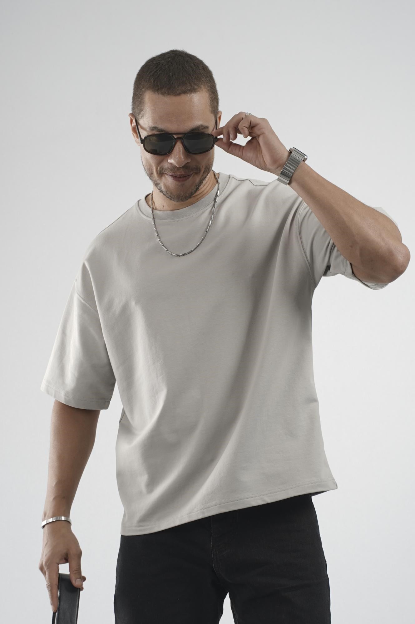 Oversize Kalıp Basic %100 Pamuklu Erkek Tişört