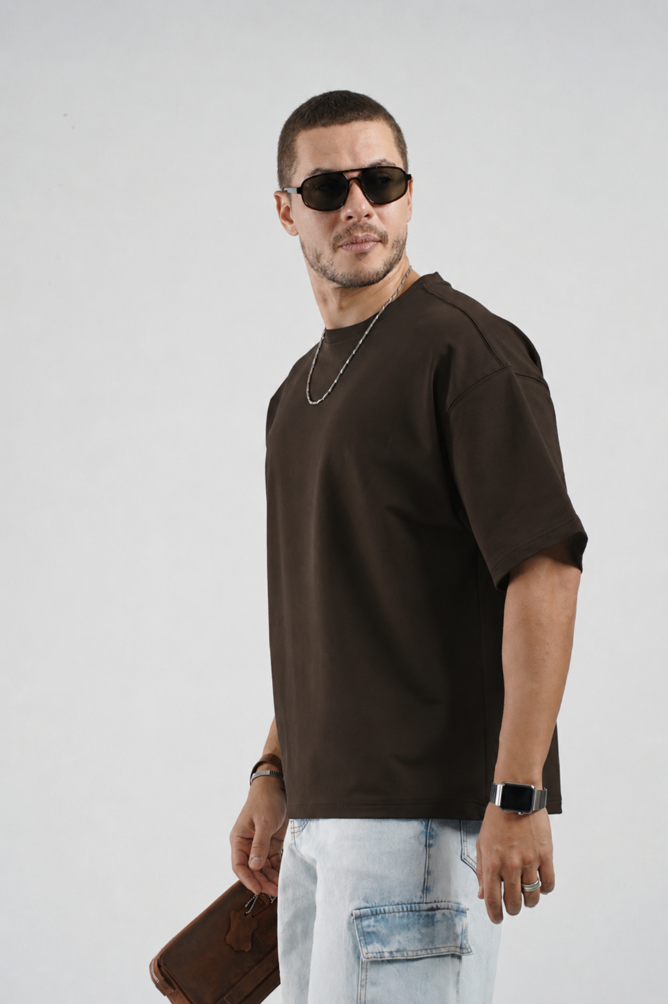 Oversize Kalıp Basic %100 Pamuklu Erkek Tişört