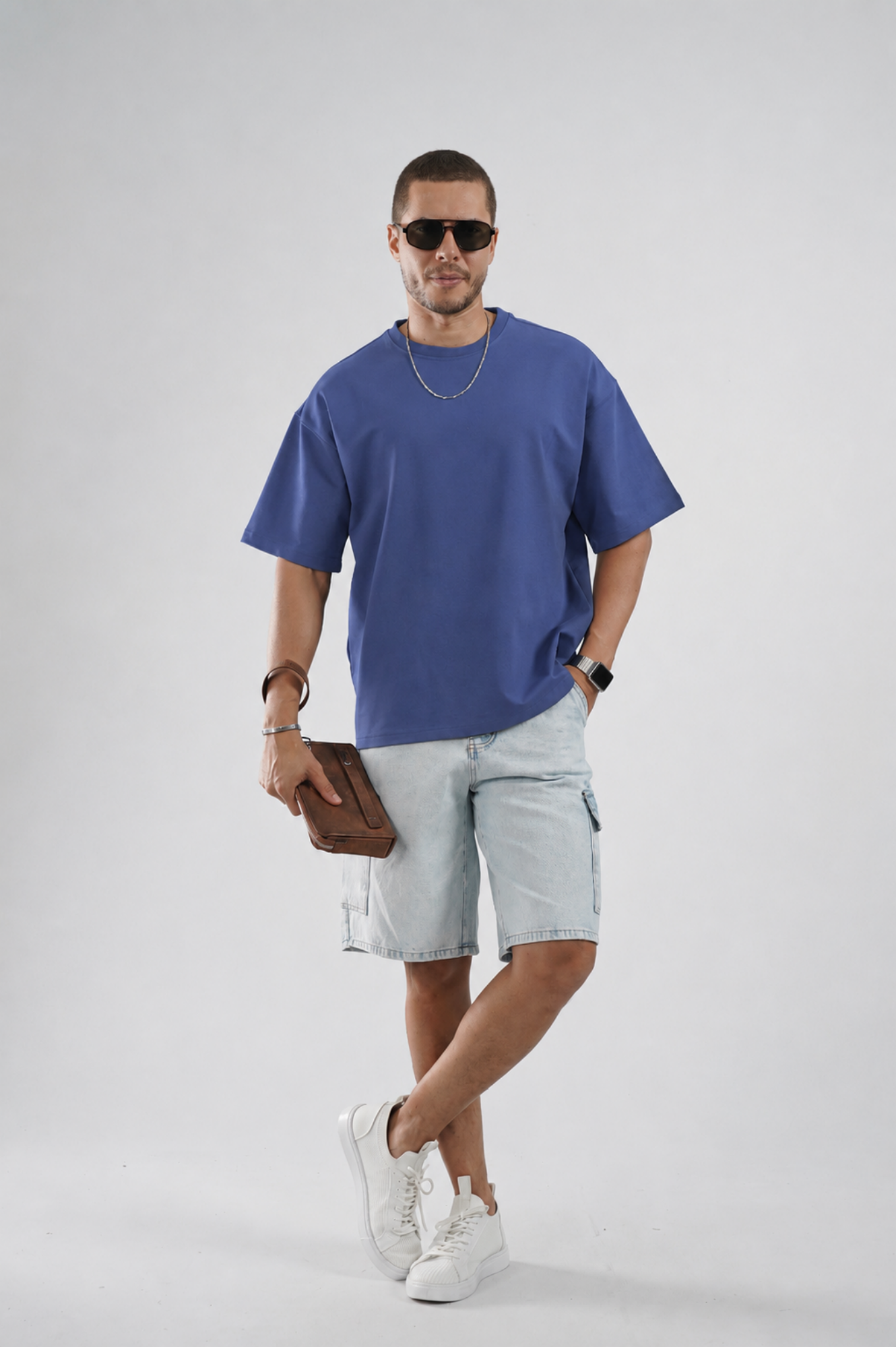 Oversize Kalıp Basic %100 Pamuklu Erkek Tişört