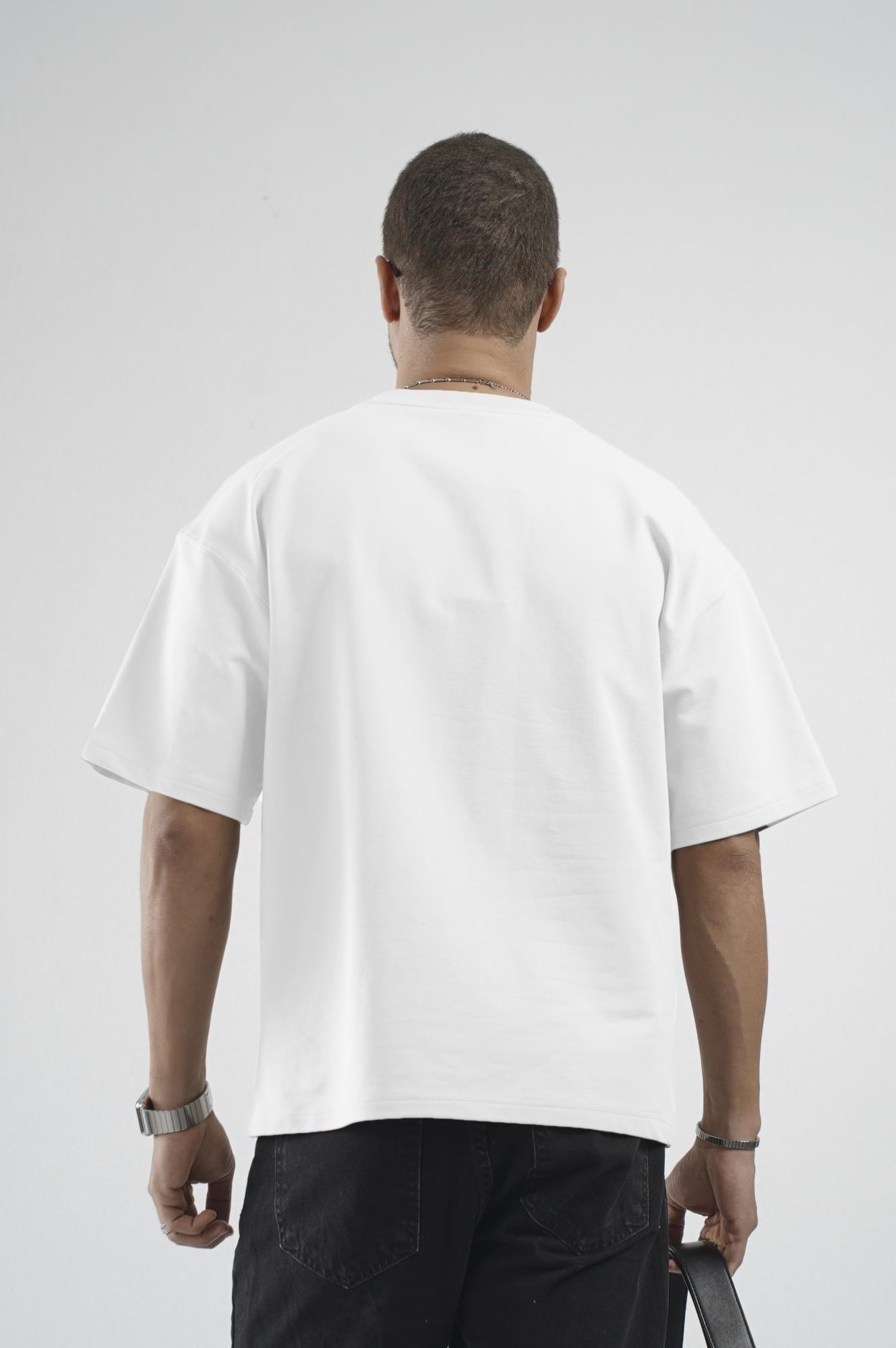 Oversize Kalıp Basic %100 Pamuklu Erkek Tişört