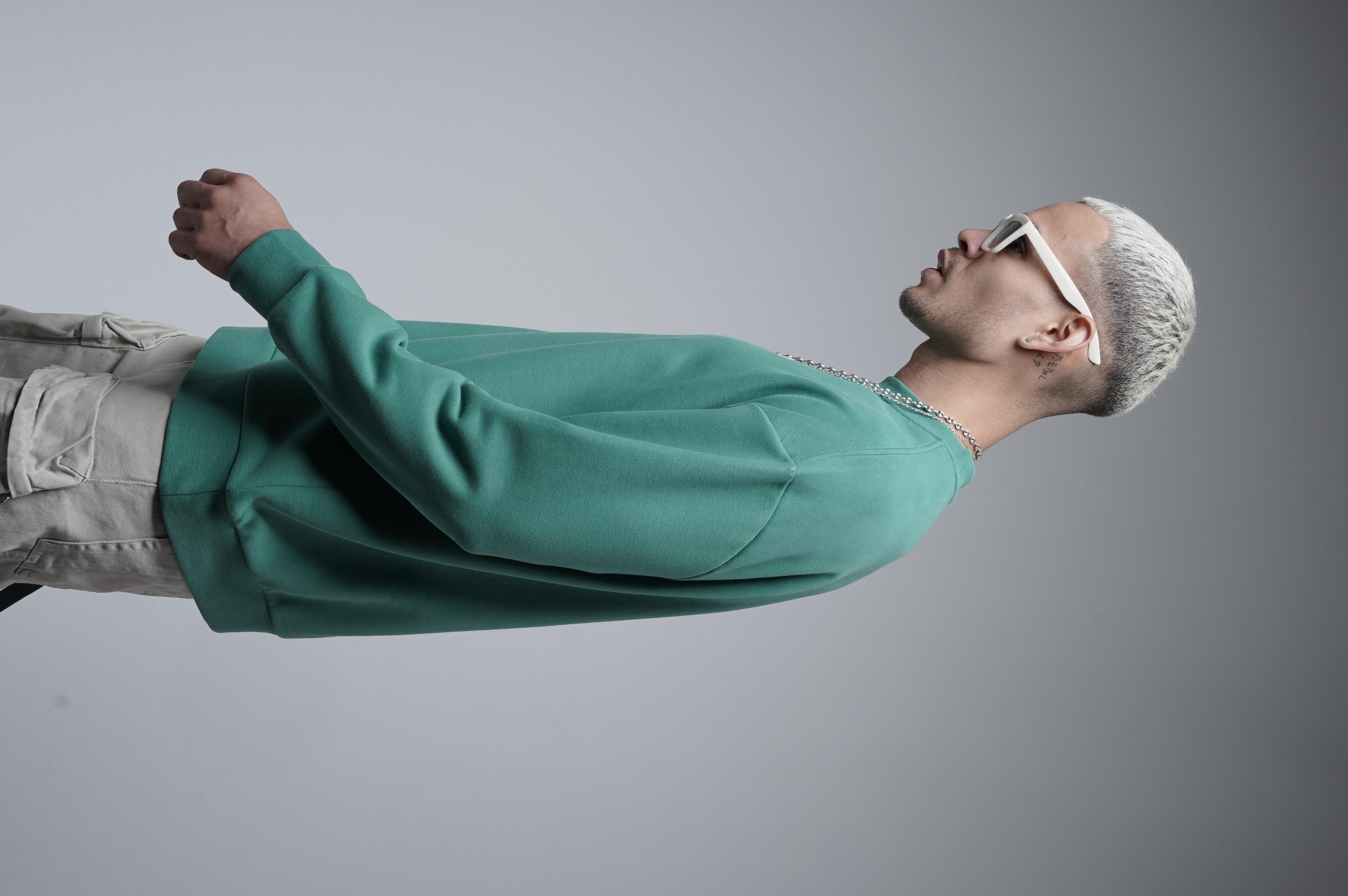 Oversize Kalıp Baskılı Yaka Kol Ribanalı Sweat