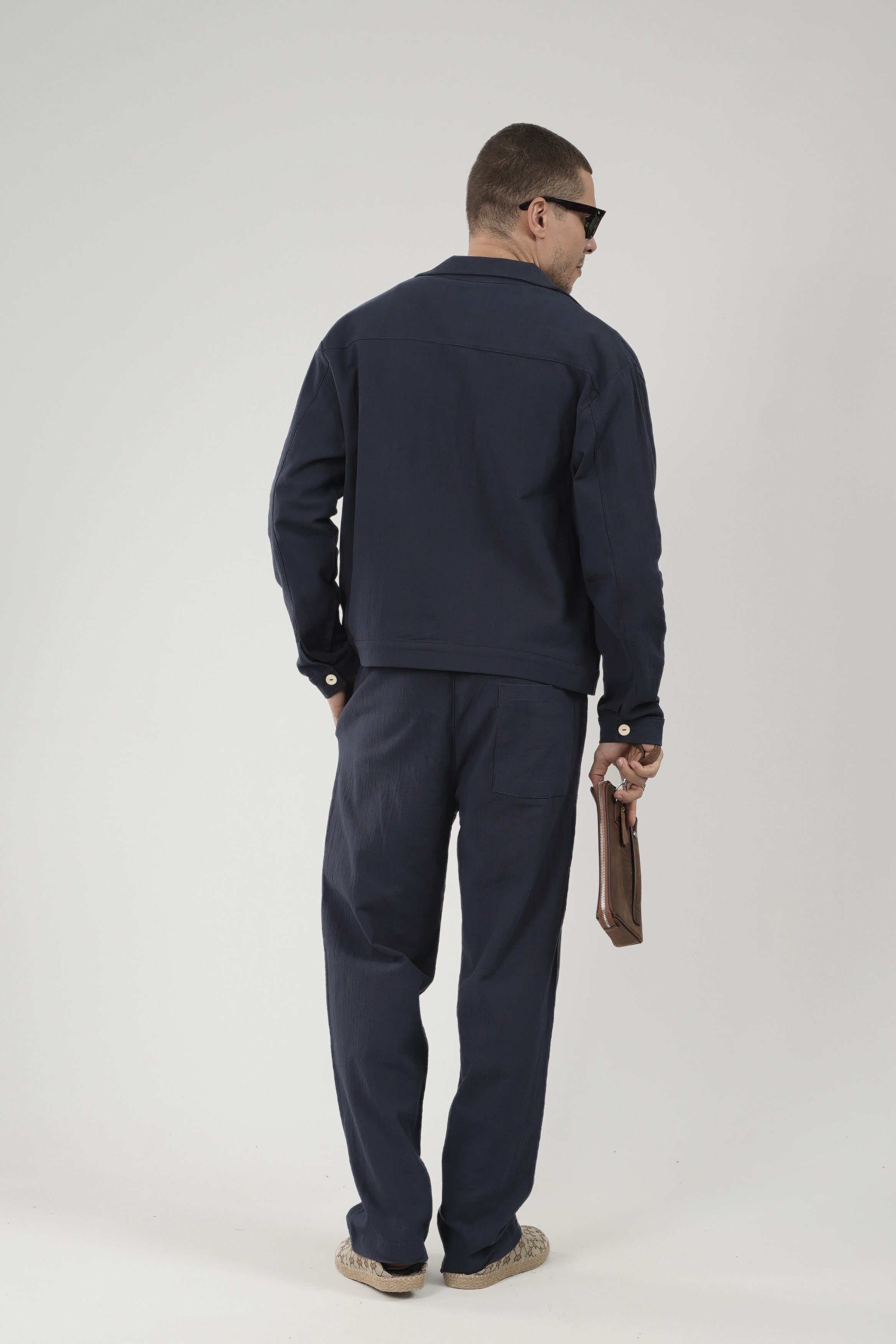 Oversize Kalıp Blazer Keten Alt Üst Takım